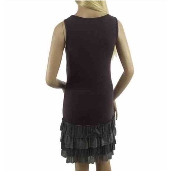 Other Vtg NWT Brown Tiered Ruffle Hem Drop Waist Mini Dress| Coque Size S / US 4 / IT 40 - 5 Thumbnail