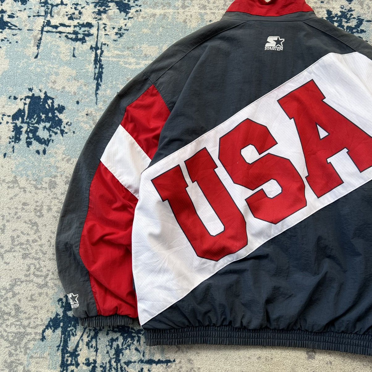 Starter × USA Olympics × Vintage Vintage Sun Faded Atlanta 1996 Olympic Games Starter Jacket Size US XL / EU 56 / 4 - 2 Thumbnail