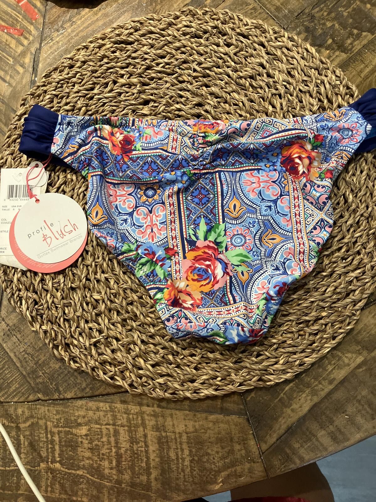 Other NWT Profile Blush Bikini Bottom Size Small Floral Print Size ONE SIZE - 3 Thumbnail