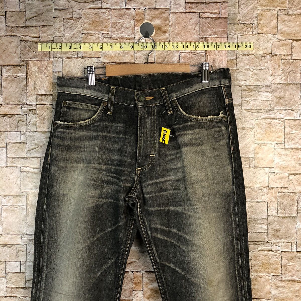 Japanese Brand Lee vintage faded Black Denim Pants #A1003 Size US 31 - 4 Thumbnail
