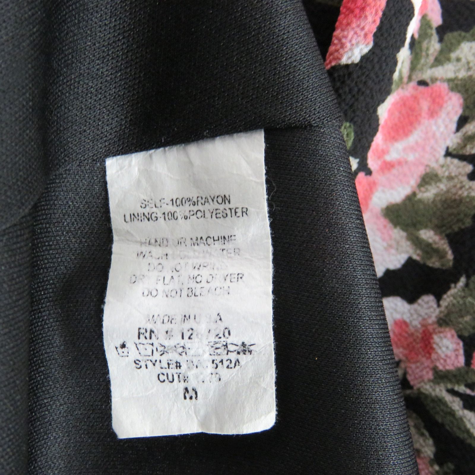 Other Francesca's Blue Rain Black Floral Mini Dress Medium Size M / US 6-8 / IT 42-44 - 6 Thumbnail