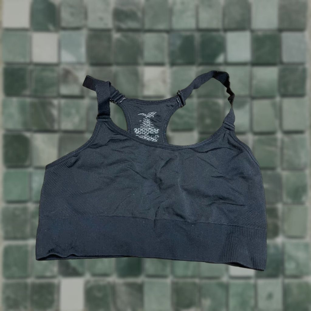 Nike Nike Sports Bra Womens M Black Dri-FIT Full Cup Wireless Pullover Activewear Gym Training Athleisure Logo Size ONE SIZE - 1 Thumbnail