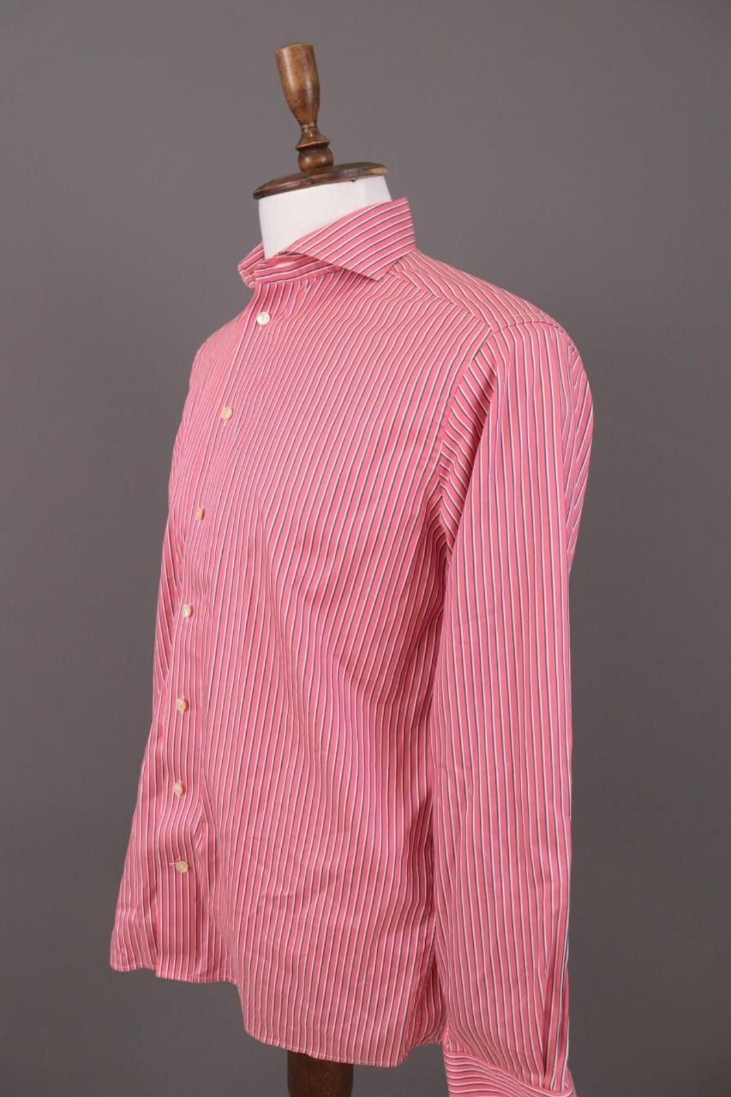 Eton Eton Contemporary Pink Stripe Button Down Shirt Size 41 / 16 Size US M / EU 48-50 / 2 - 6 Thumbnail