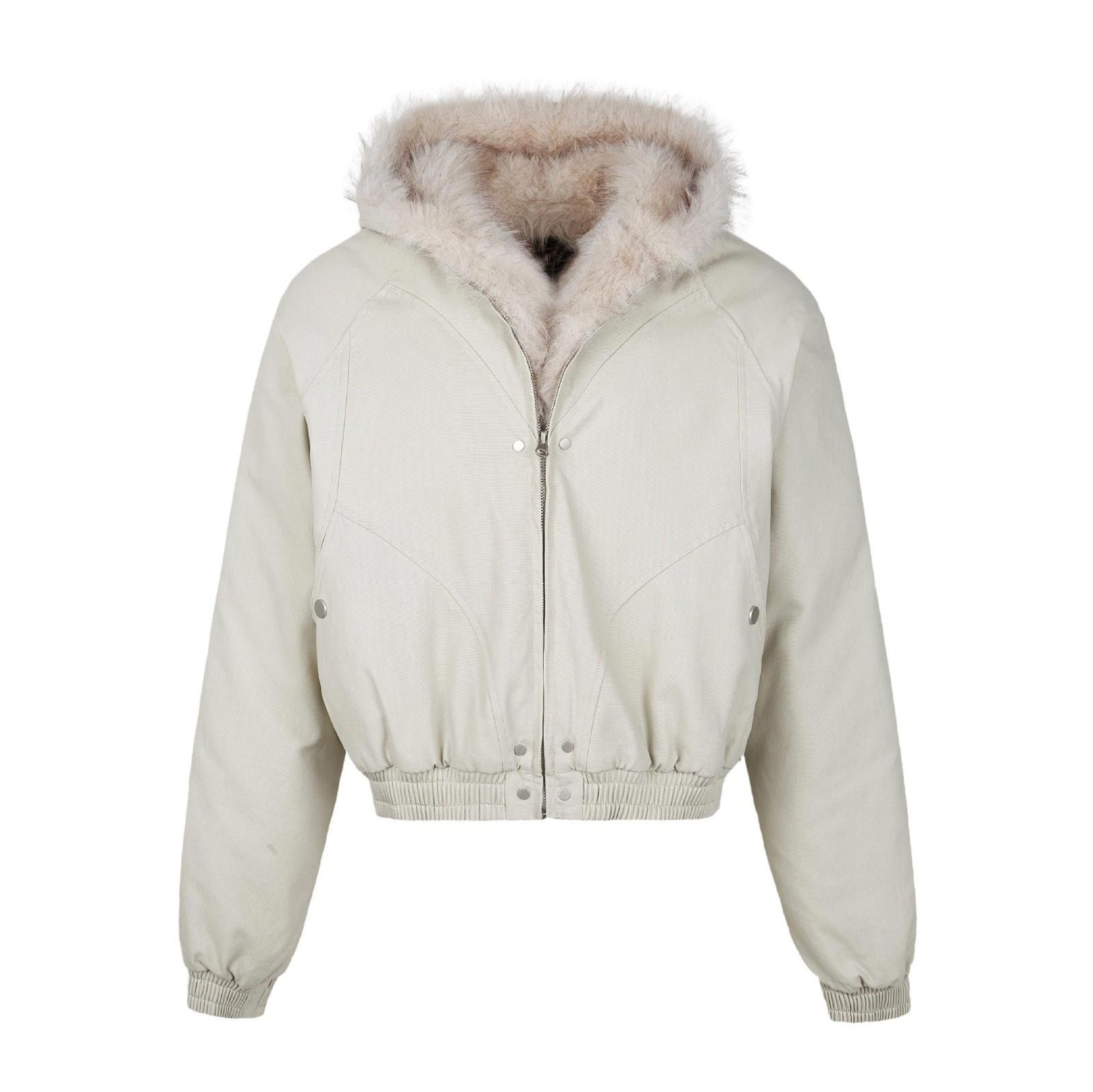 Vintage Fur Collar Bomber Jacket for Men, Warm Outerwear Size US M / EU 48-50 / 2 - 6 Thumbnail