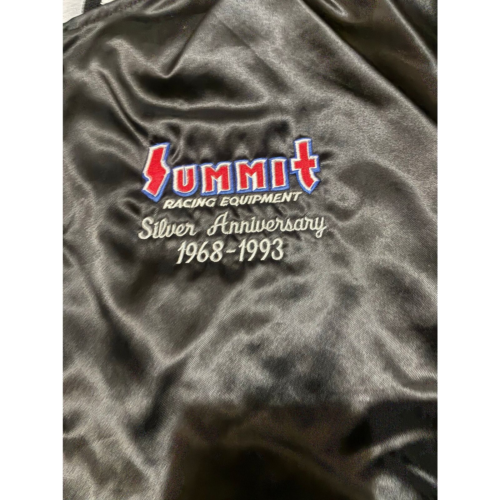 Other Vintage 1980s Summit Racing Satin Bomber Jacket Large 1993 Size L / US 10 / IT 46 - 3 Thumbnail