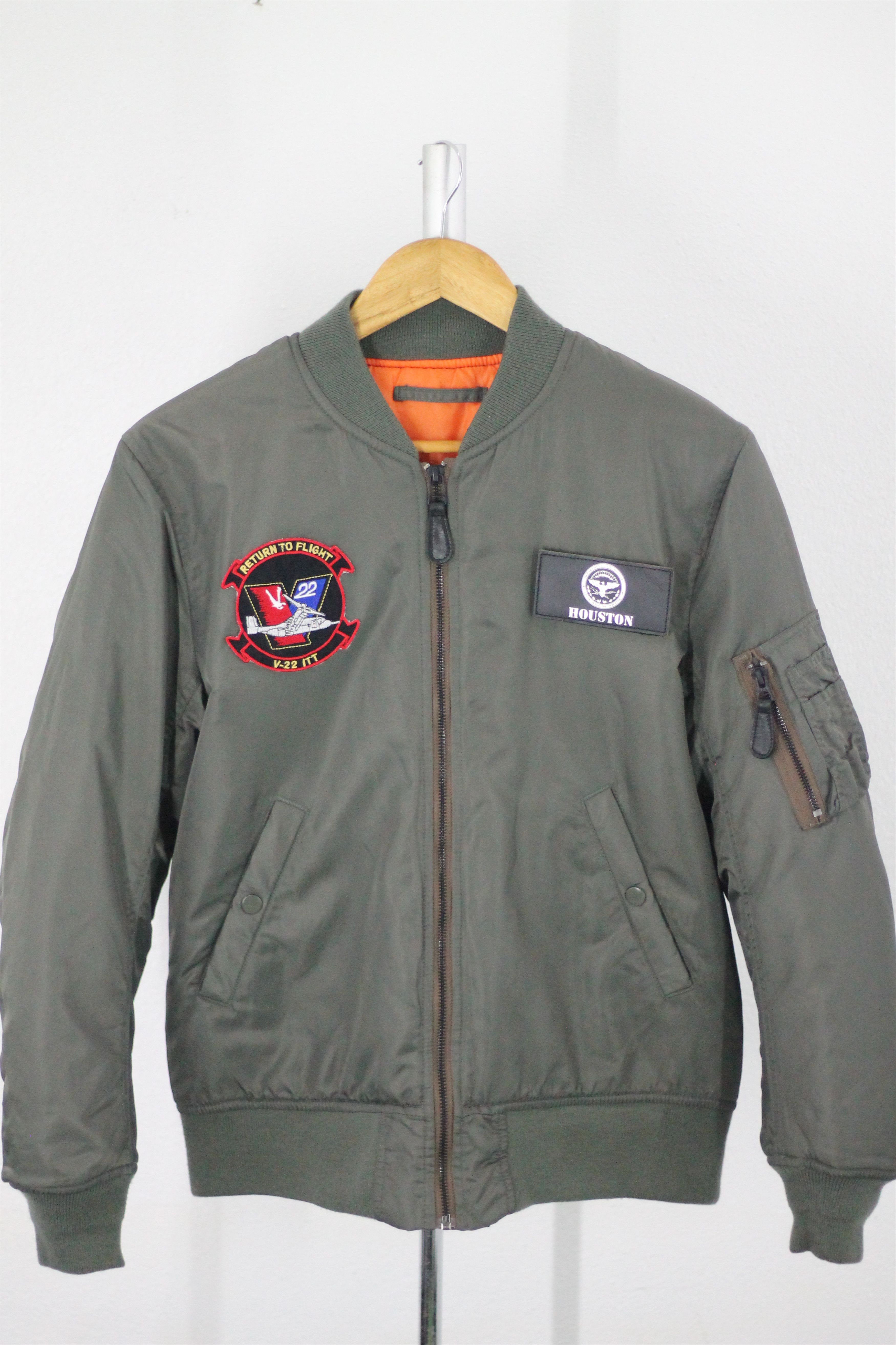Japanese Brand HOUSTON U.S. Marine Corpes Bell Boeing Flight Bomber Jacket. Size US M / EU 48-50 / 2 - 1 Thumbnail