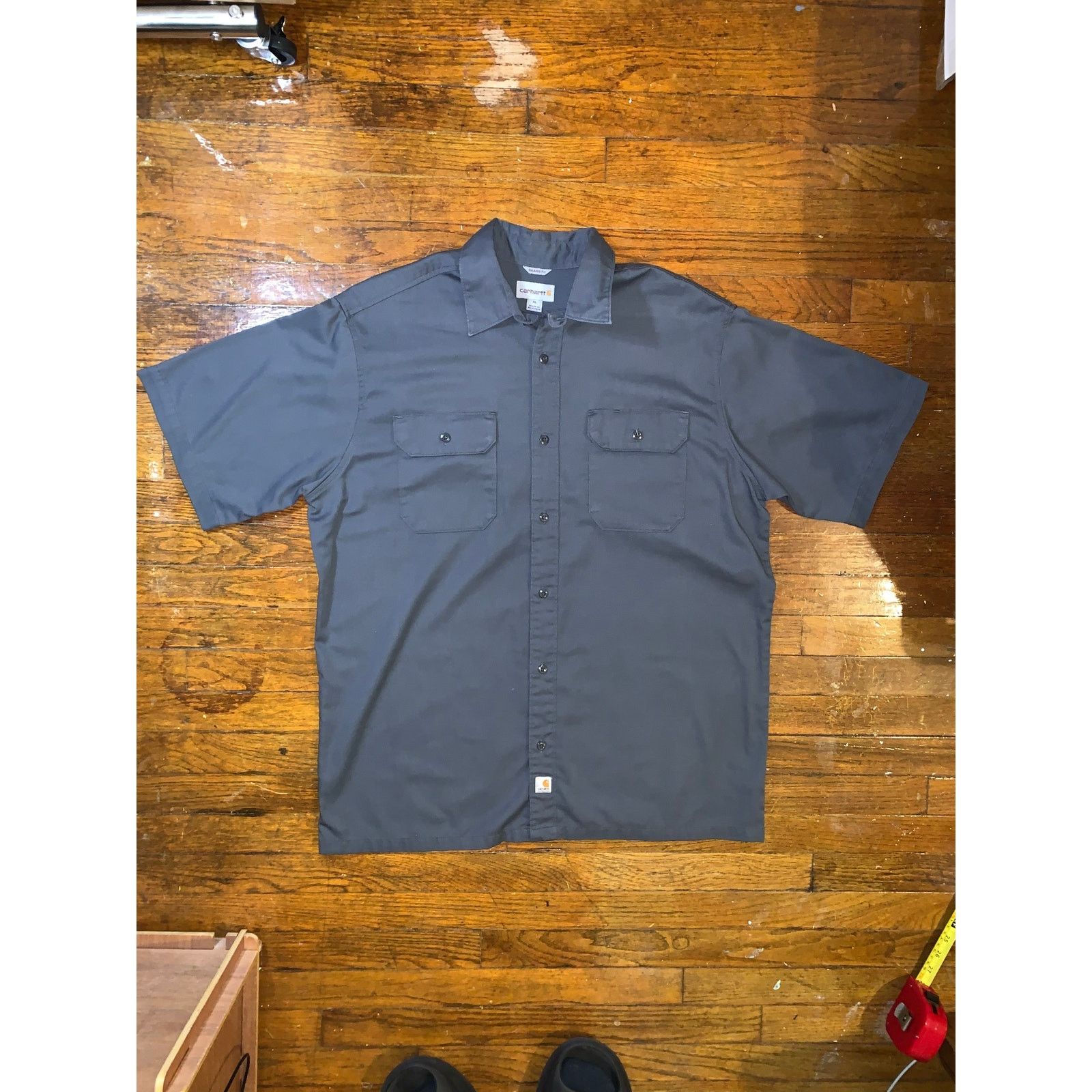Carhartt Carhartt Work Shirt Button Up Mens XL Dark Gray Short Sleeve Size US XL / EU 56 / 4 - 5 Thumbnail