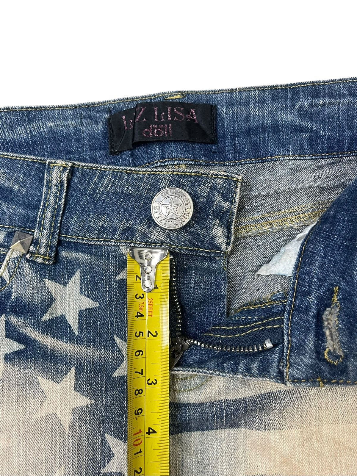 LIZ LISA Vintage Liz Lisa Stripe Star Punk Mini Skirt Streetwear Size 28" / US 6 / IT 42 - 11 Thumbnail