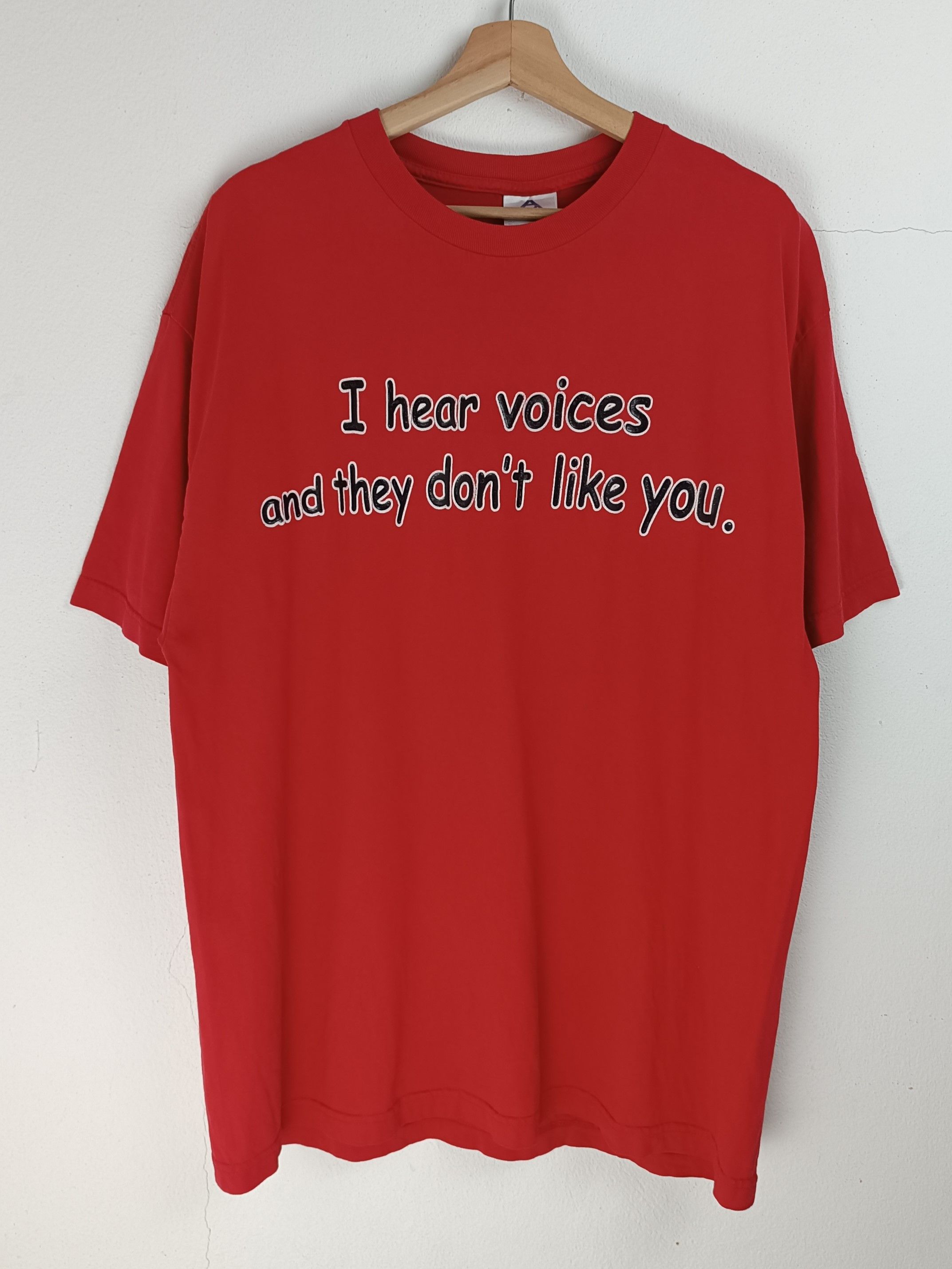 Other VINTAGE Y2K ADULT HUMOR "I HEAR VOICES" QUOTES FUNNY TEE Size US XL / EU 56 / 4 - 3 Thumbnail