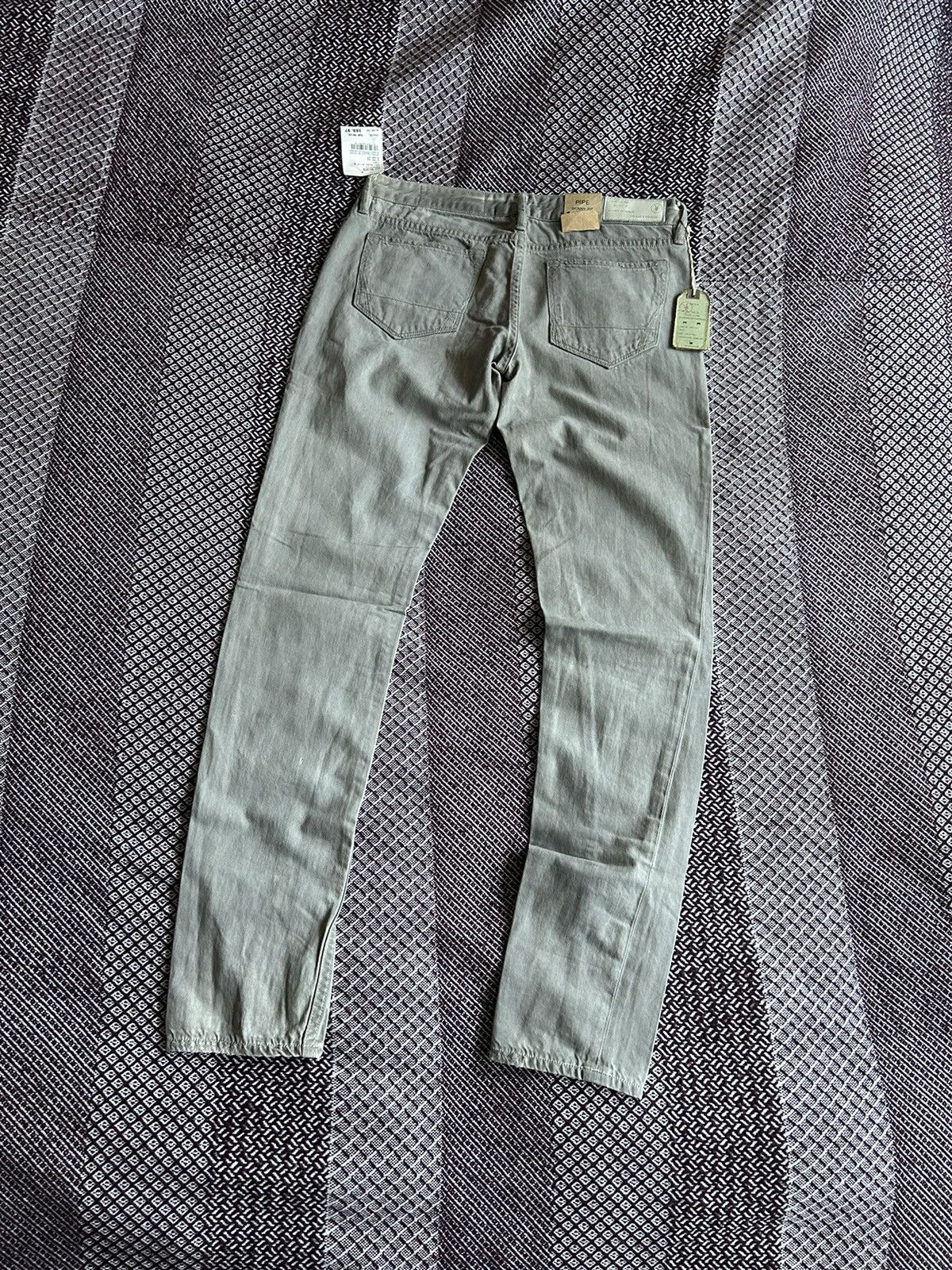 Allsaints × Designer ALLSAINTS GREY BLEACH PIPE SKI SIZE 28 / 32 DISTRESSED JEANS Size US 28 / EU 44 - 7 Thumbnail