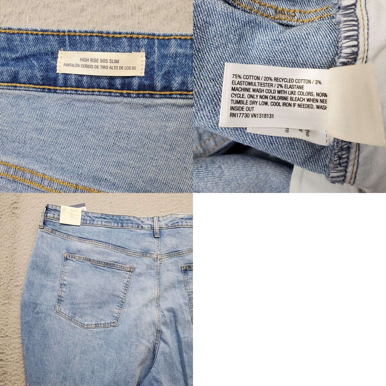 Vintage Universal Thread Jeans Womens Size 30 Blue Denim Comfort Stretch High Rise 90S Slim Jeans Womens Size 30" / US 8 / IT 44 - 8 Thumbnail