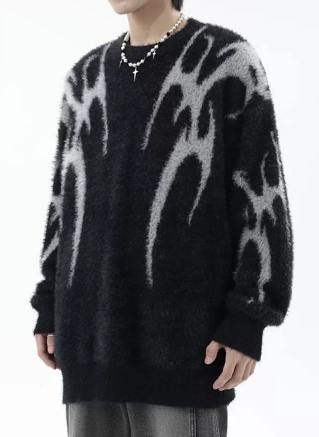Japanese Brand Avant garde fashion gothic print sweater knitwear Size US M / EU 48-50 / 2 - 2 Thumbnail
