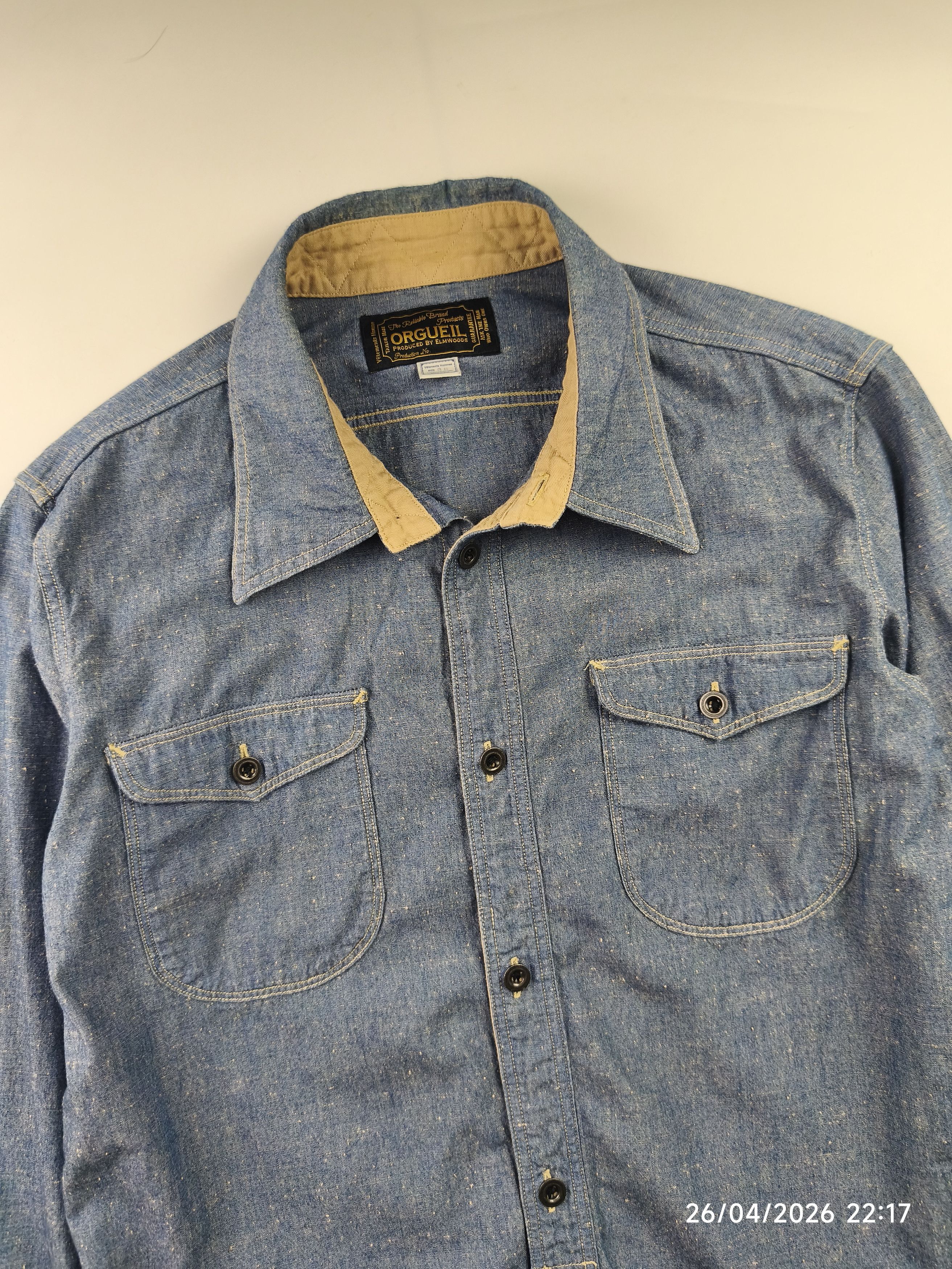 Orgueil Orgueil - studio d'artisan - classic chambray work shirt Size US S / EU 44-46 / 1 - 3 Thumbnail