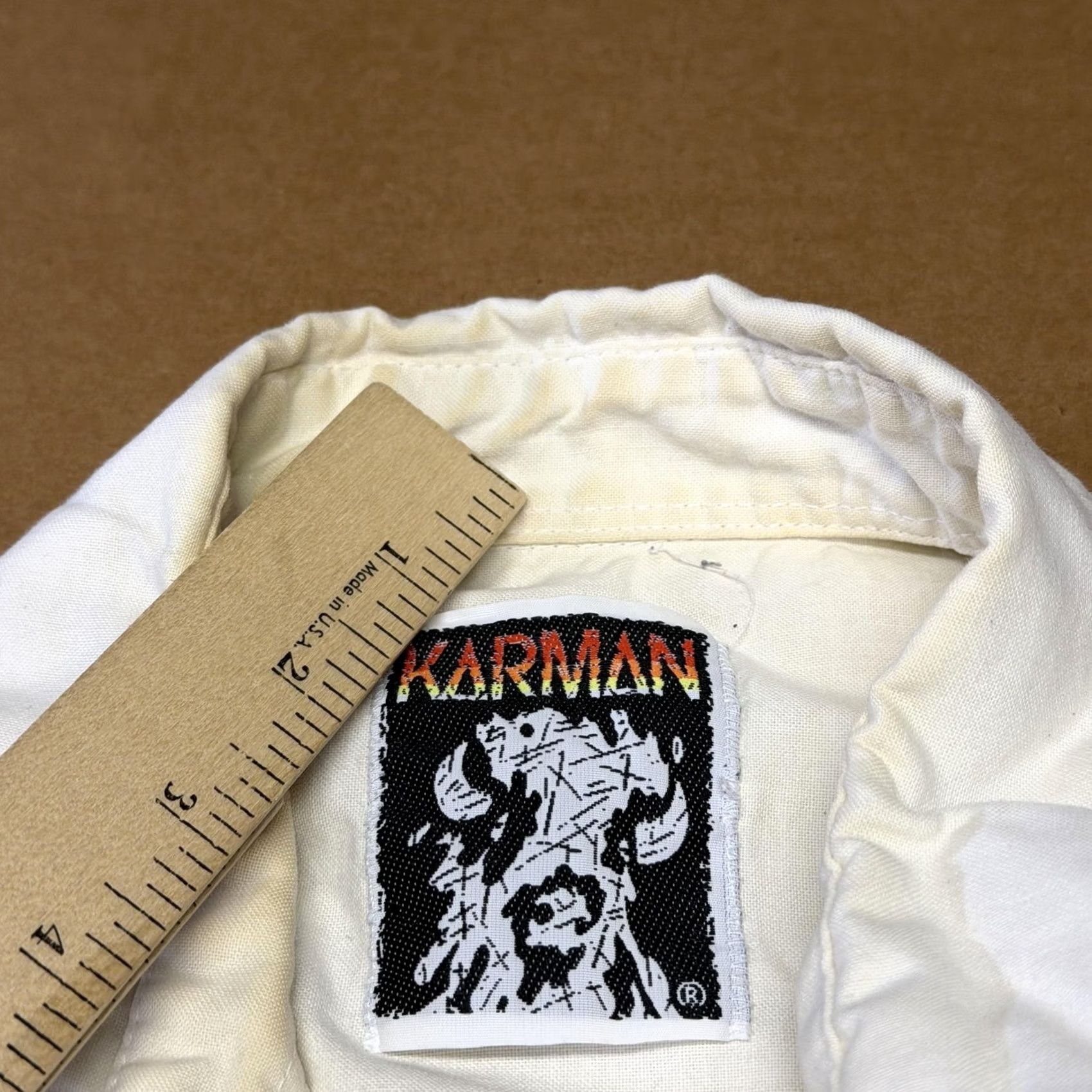 Armani Karman Shirt Mens Large White Southwestern Aztec Western Pearl Snap Long Sleeve Size US L / EU 52-54 / 3 - 3 Thumbnail