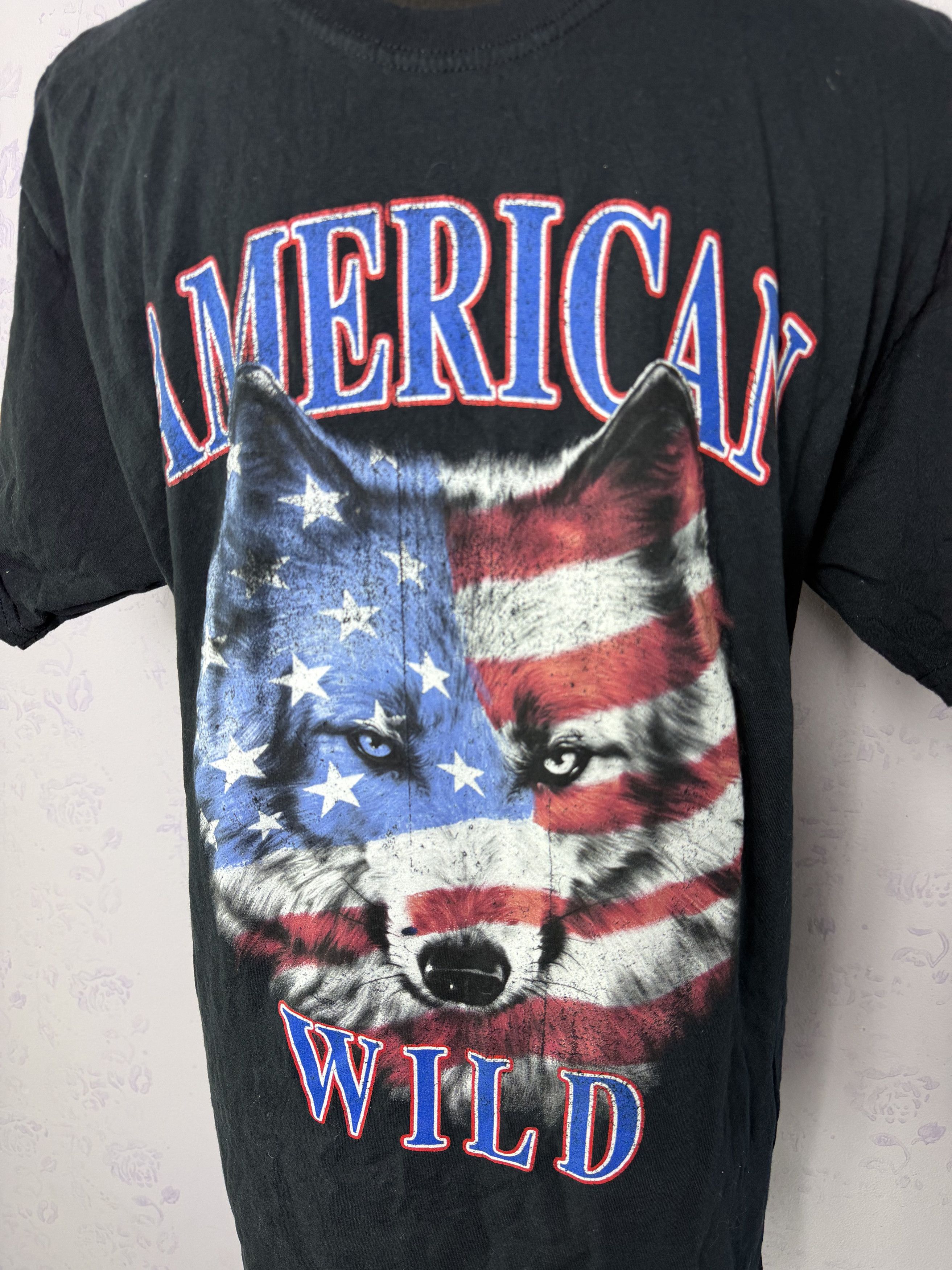 Fruit Of The Loom Black Amrican Wild Distorted Print Vintage Style / Size M Size US M / EU 48-50 / 2 - 2 Thumbnail