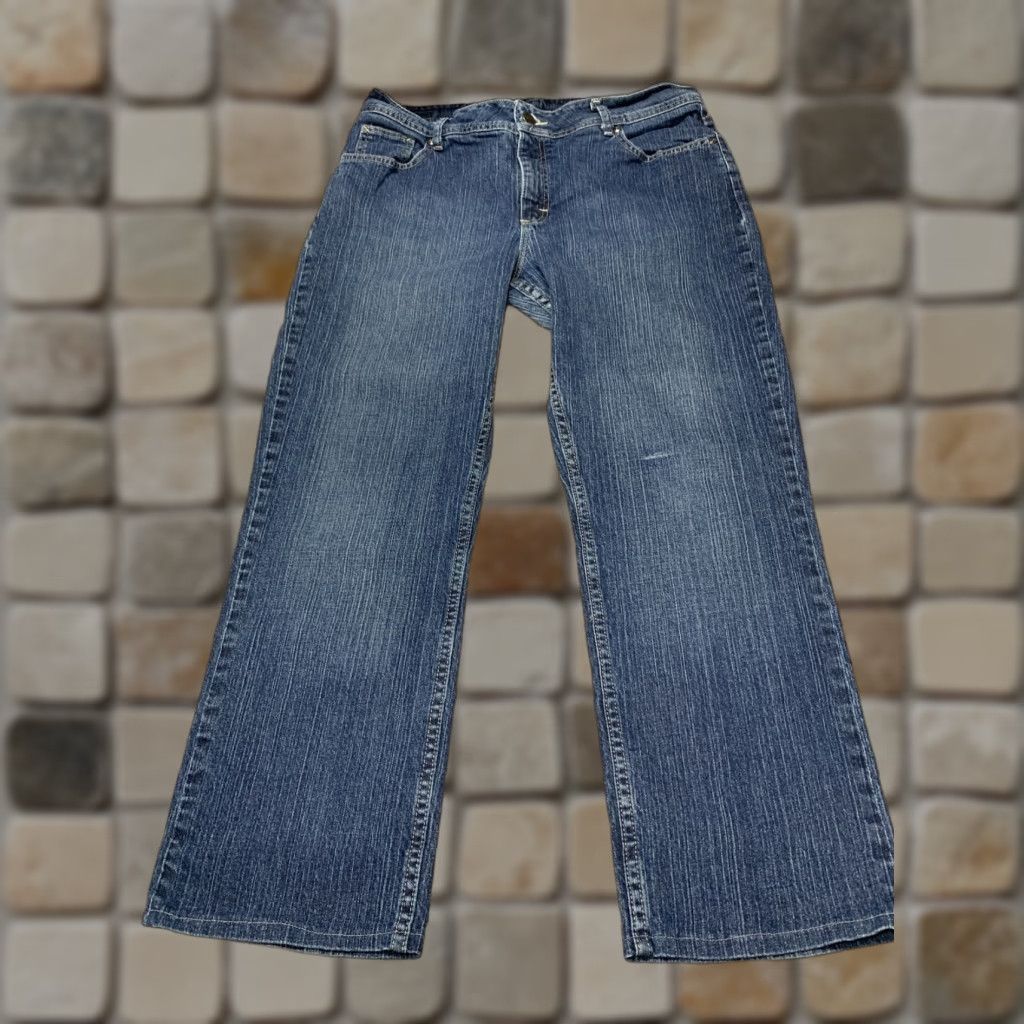 Lee Lee Riders Women's Blue Jeans Straight Leg Jean 16P 34 x 27 Stretch Size 38" / US 16 / IT 52 - 1 Thumbnail