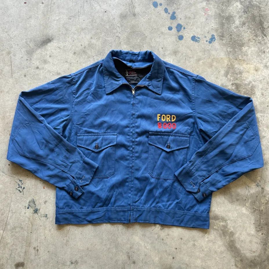 Ford Vintage 60s Ford 105 8000 Tractor Chain Stitched Work Jacket Size US XXL / EU 58 / 5 - 3 Thumbnail