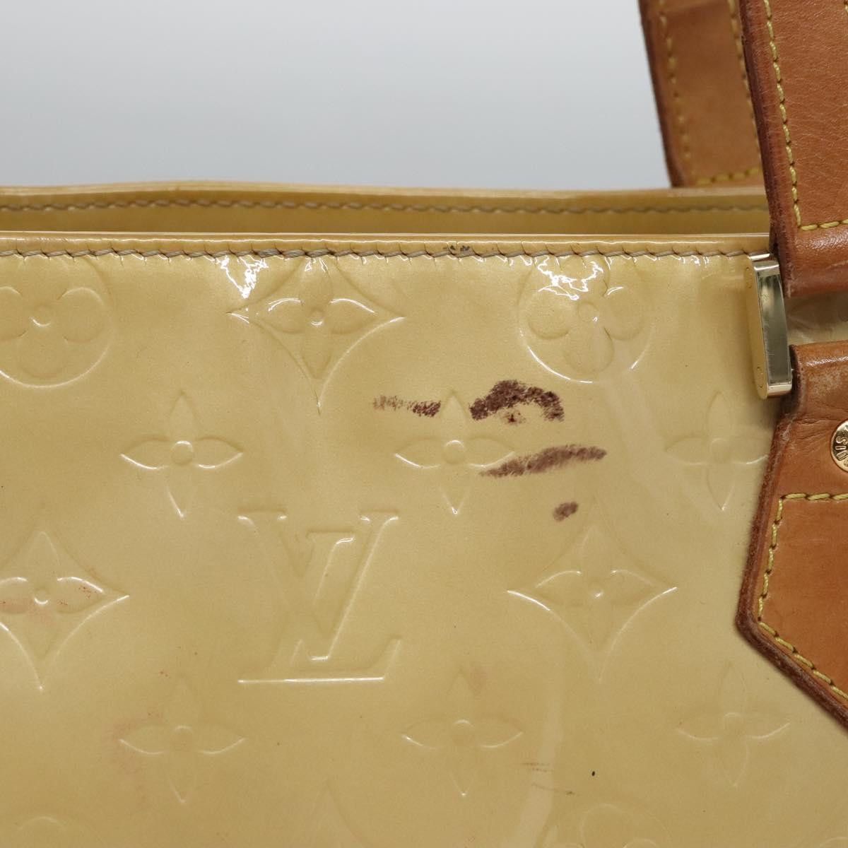 Louis Vuitton LOUIS VUITTON Monogram Vernis Houston Hand Bag Beige M91004 Size ONE SIZE - 3 Thumbnail