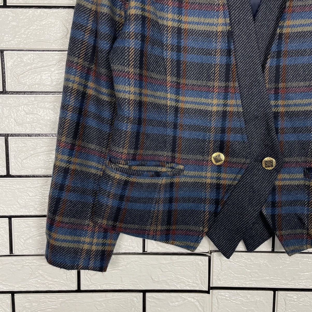 Hardy Amies Hardy Amies Boutique London Plaid Crop Jacket Size M / US 6-8 / IT 42-44 - 3 Thumbnail