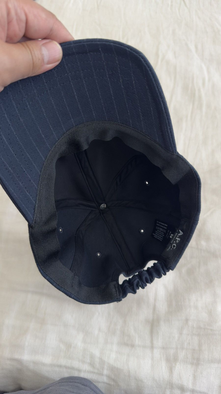 A.P.C. Navy pinstripe cap Size ONE SIZE - 3 Thumbnail