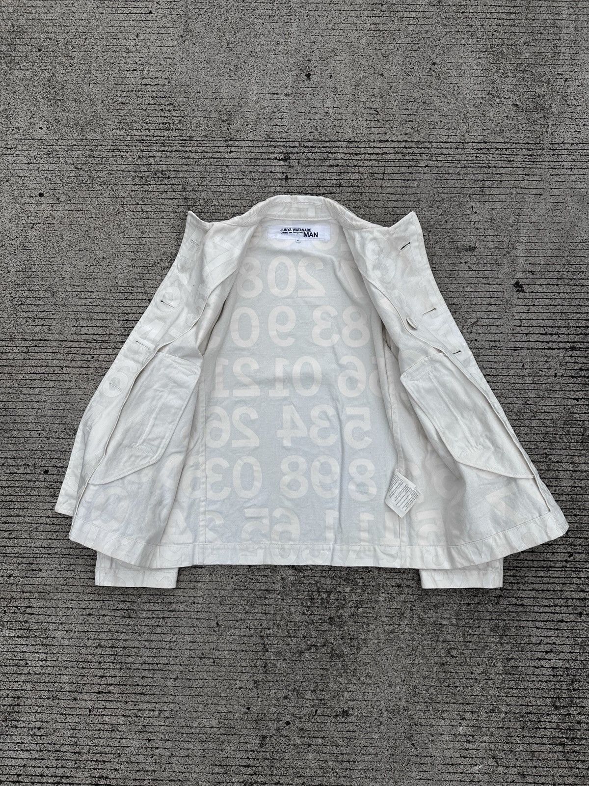 Comme des Garcons × Junya Watanabe Junya Watanabe AD2002 Numbers Allover Printed Jacket Size US M / EU 48-50 / 2 - 3 Thumbnail