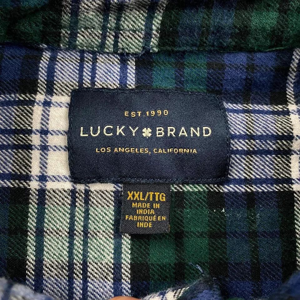 Lucky Brand Lucky Brand Flannel Shirt XXL Tartan Plaid Double Pockets Size US XXL / EU 58 / 5 - 3 Thumbnail