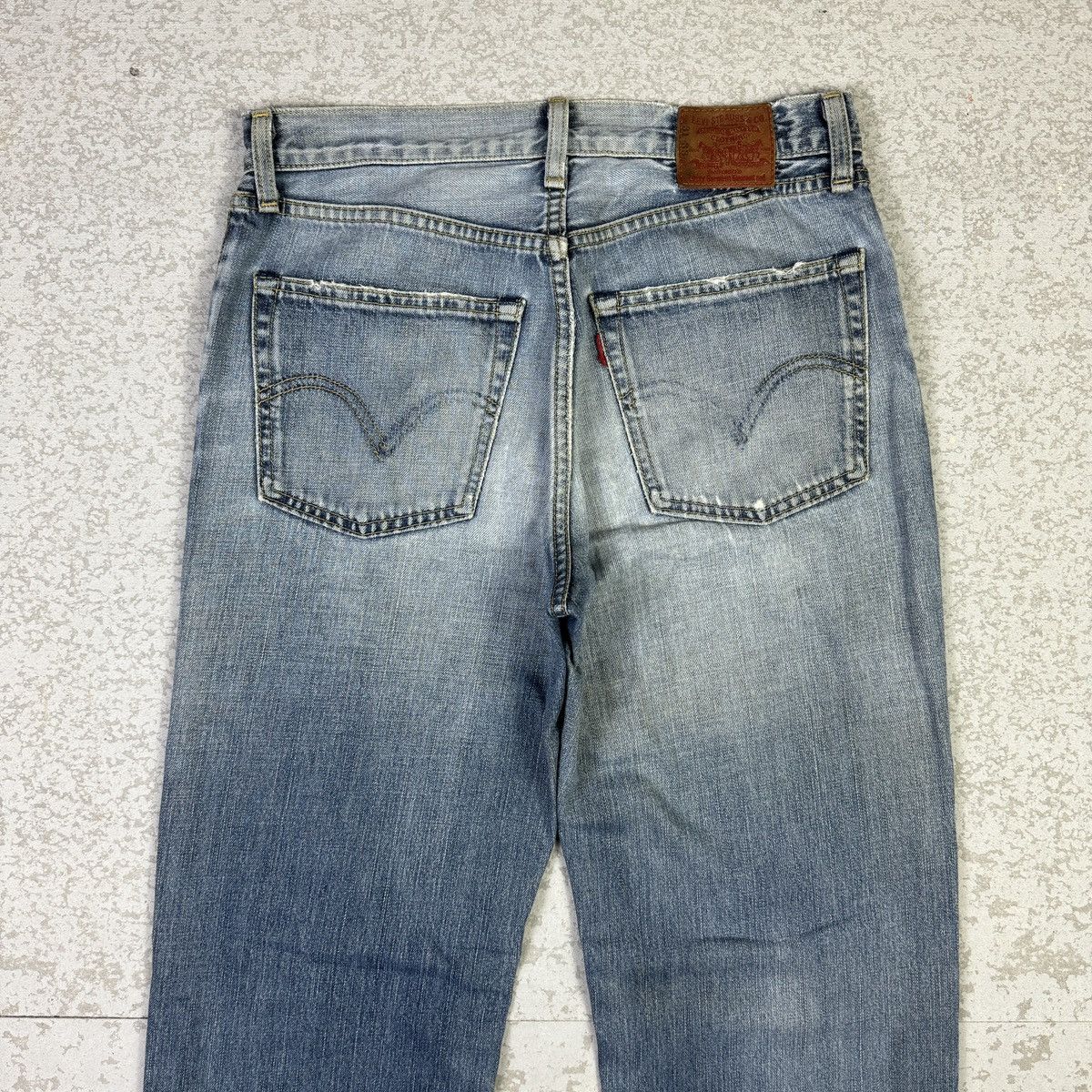 If Six Was Nine × Levi's 💥Vintage Levis 502 Distressed Sick Blue Wash Denim Size US 30 / EU 46 - 9 Thumbnail