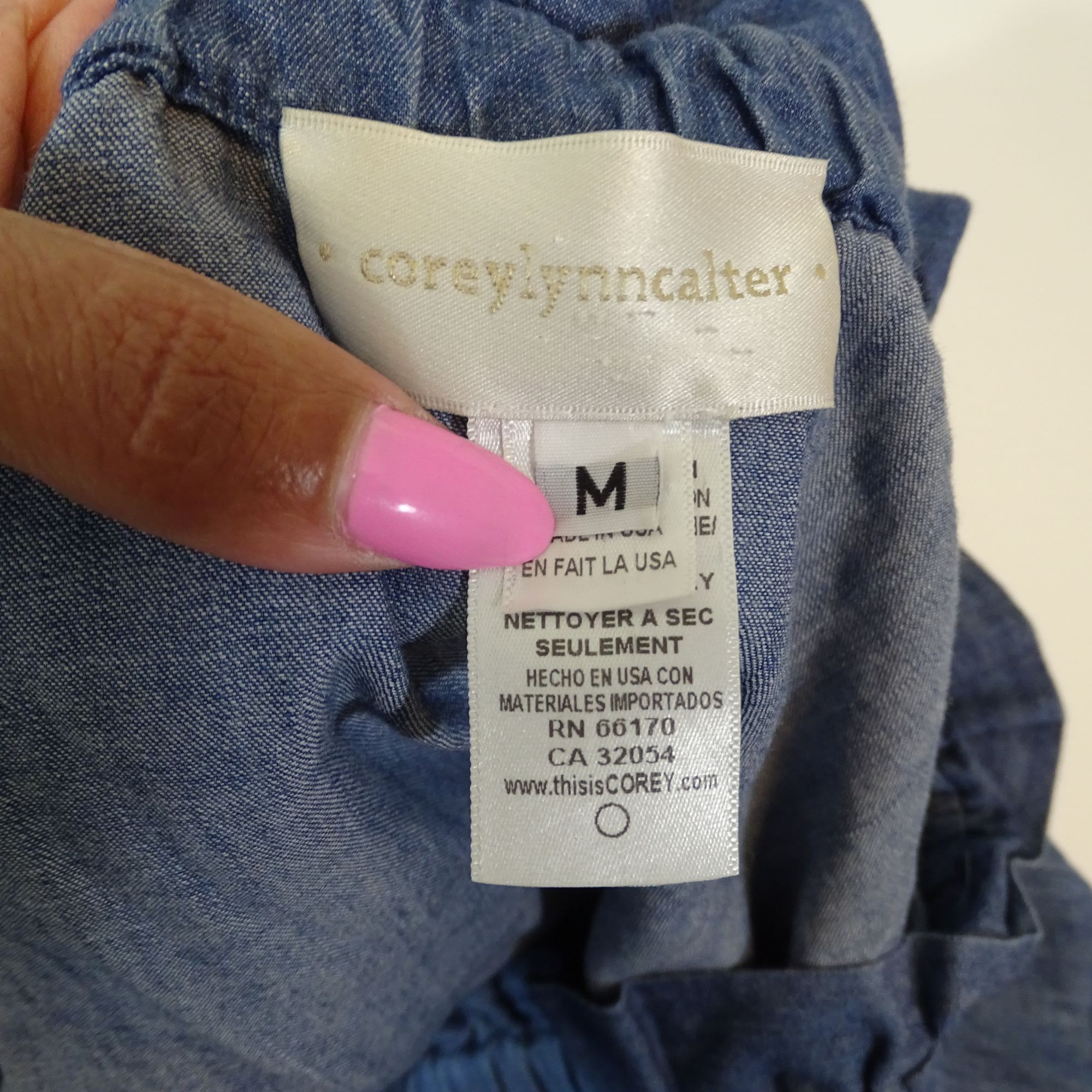 Corey Lynn Calter Corey Lynn Calter Blue Off Shoulder A-line Dress Size M Size M / US 6-8 / IT 42-44 - 5 Thumbnail