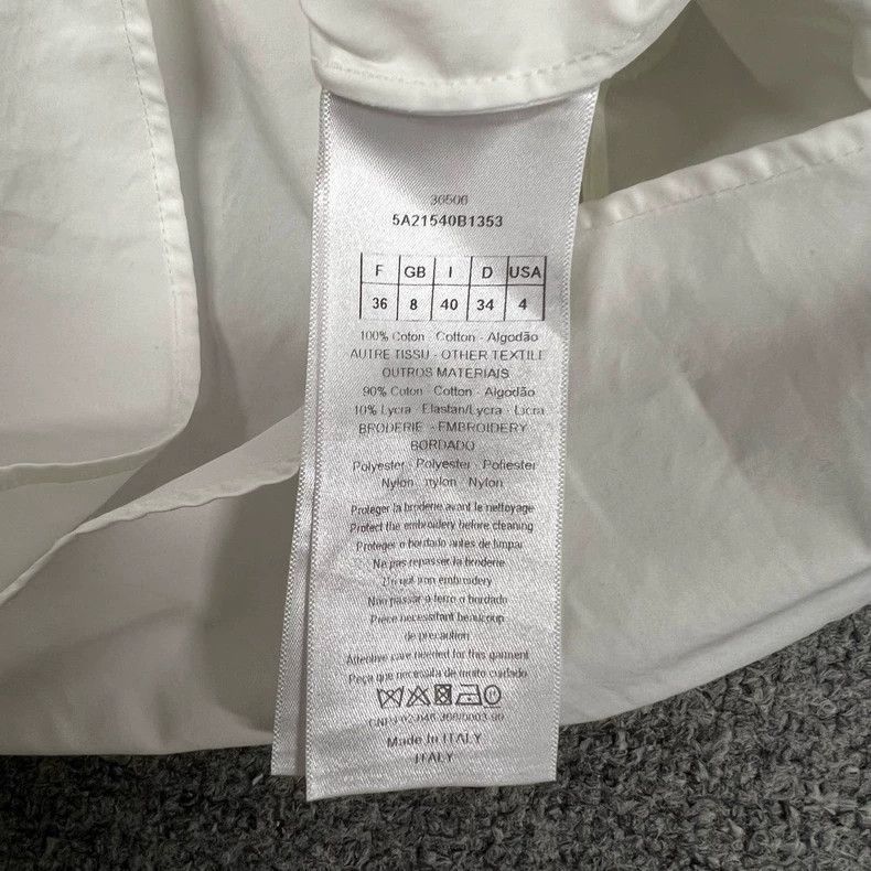Dior Dior White Sleeveless Shirt with Logo-2506 Size S / US 4 / IT 40 - 6 Thumbnail