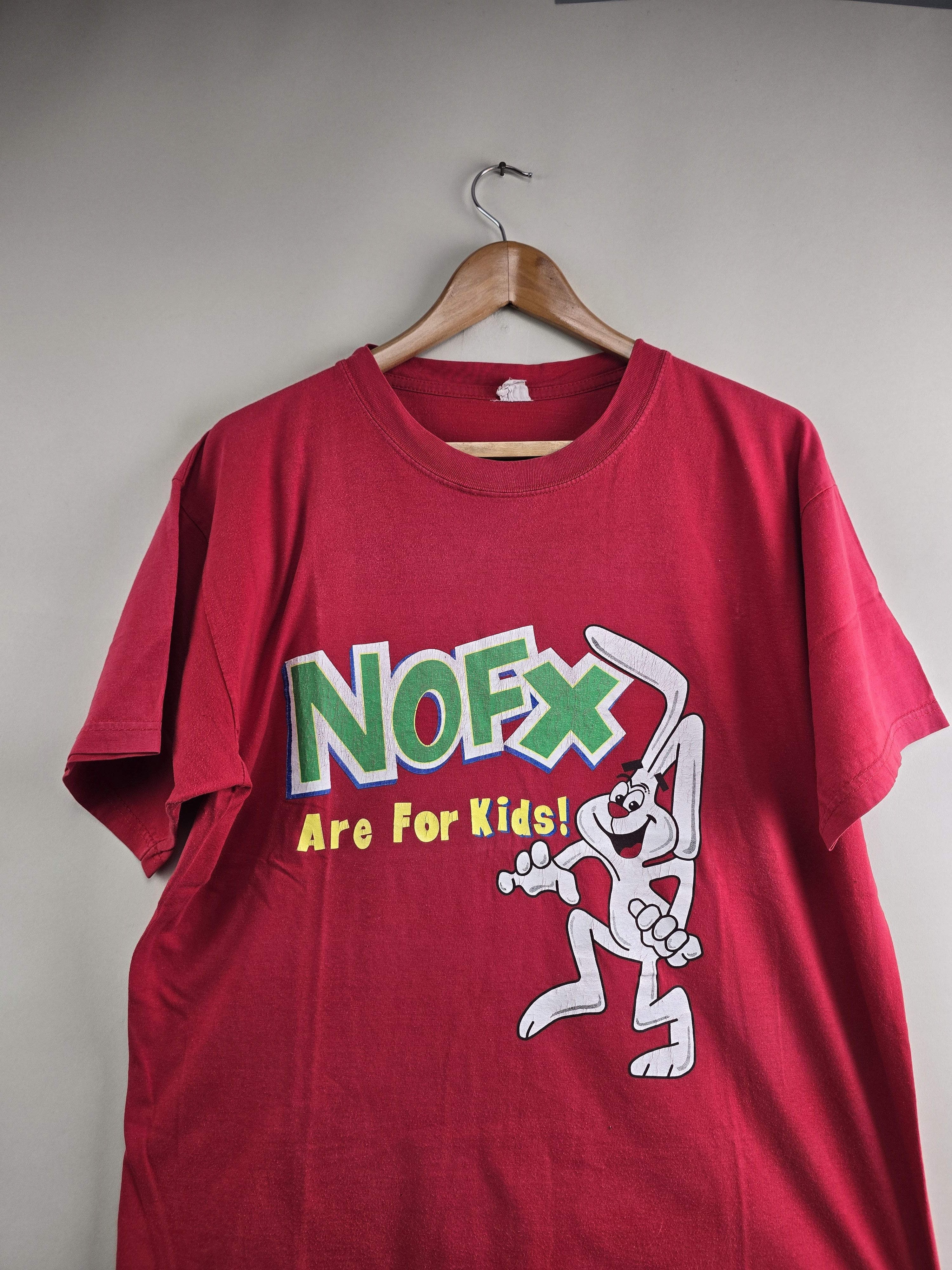 Band Tees × Vintage 90s Nofx Are for kids Vintage punk t shirt L 21.5" 27" Size US L / EU 52-54 / 3 - 2 Thumbnail