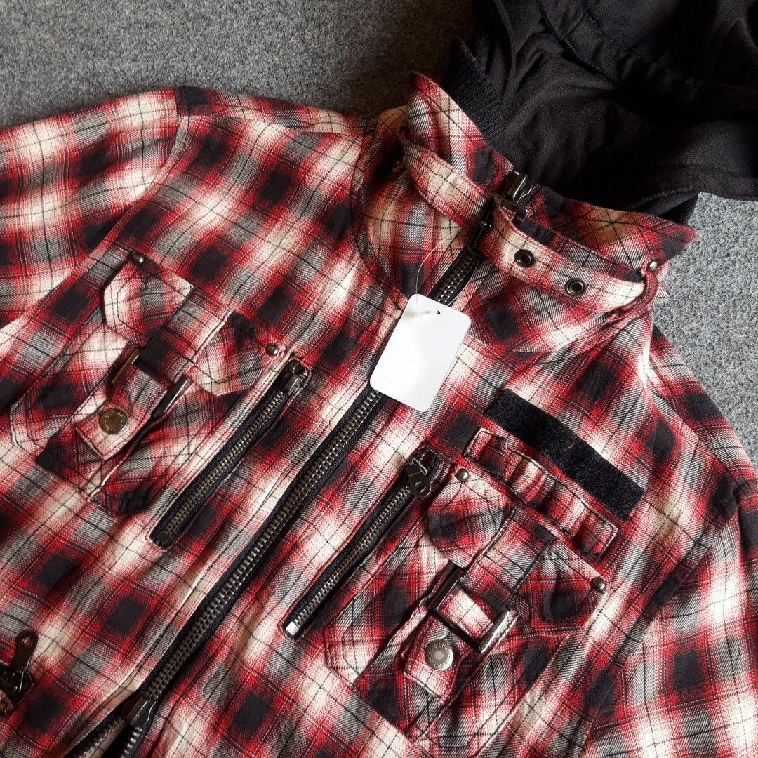 Hysteric Glamour × In The Attic × Japanese Brand In the attic plaid hoodie bondage Size US M / EU 48-50 / 2 - 2 Thumbnail