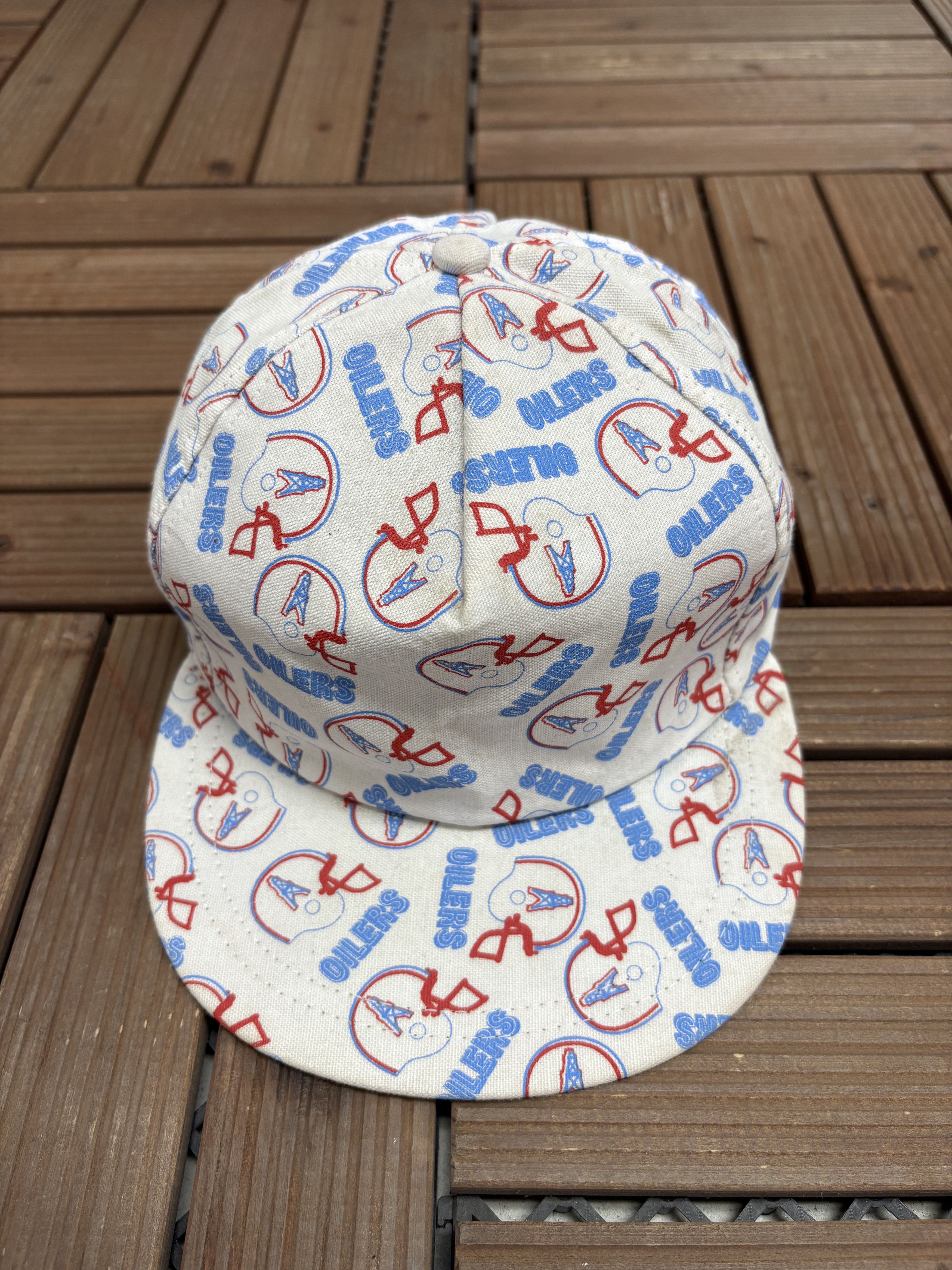 Vintage Houston Oilers Helmet AOP Vintage White Snap BackHat Size ONE SIZE - 2 Thumbnail