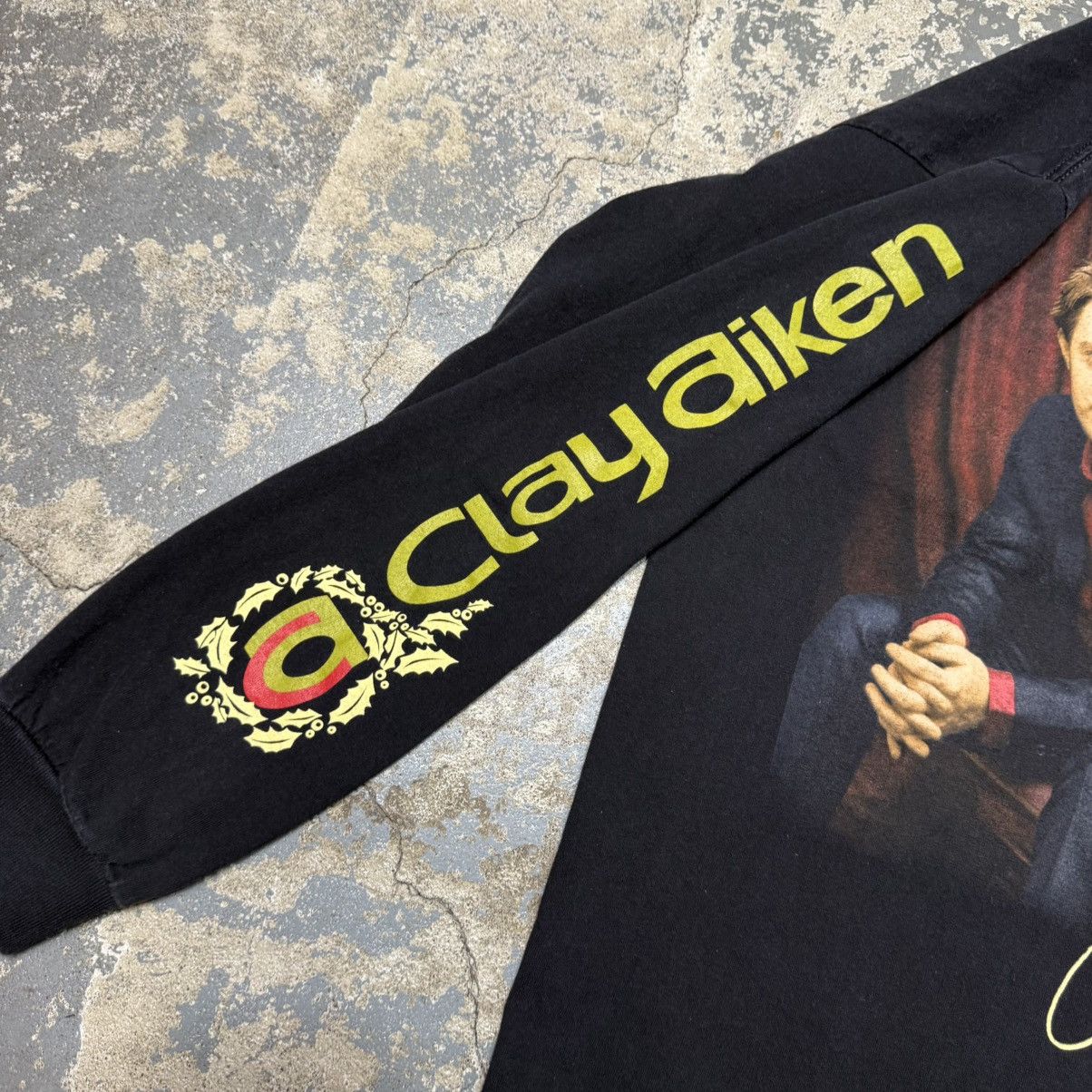 Band Tees Vintage Clay Aiken Christmas Tour Black Long Sleeve Tshirt Size US M / EU 48-50 / 2 - 3 Thumbnail