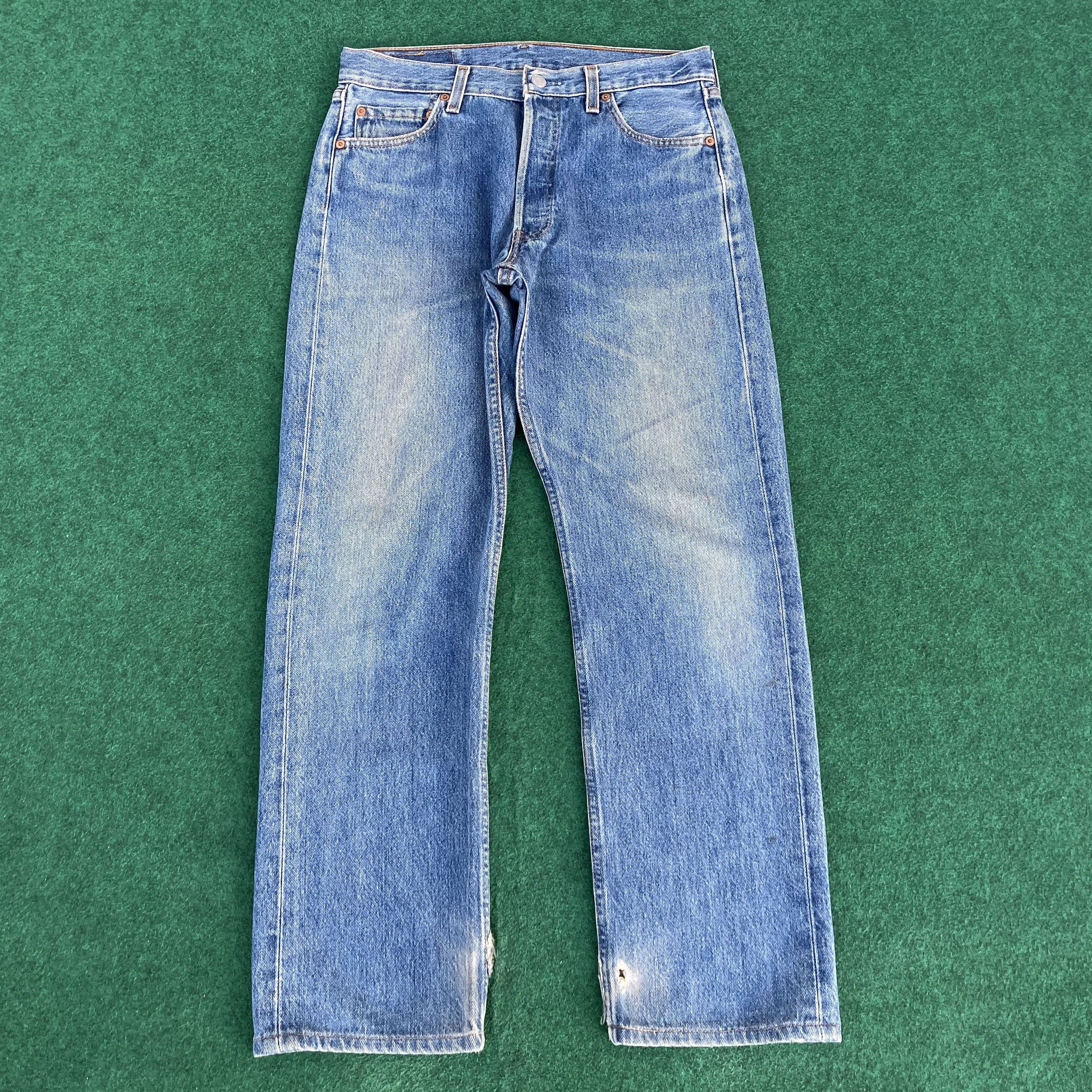 Levi's × Vintage Vtg Levis 501 Faded Blue Sz 30 Punk Grunge Jeans Size US 30 / EU 46 - 1 Thumbnail