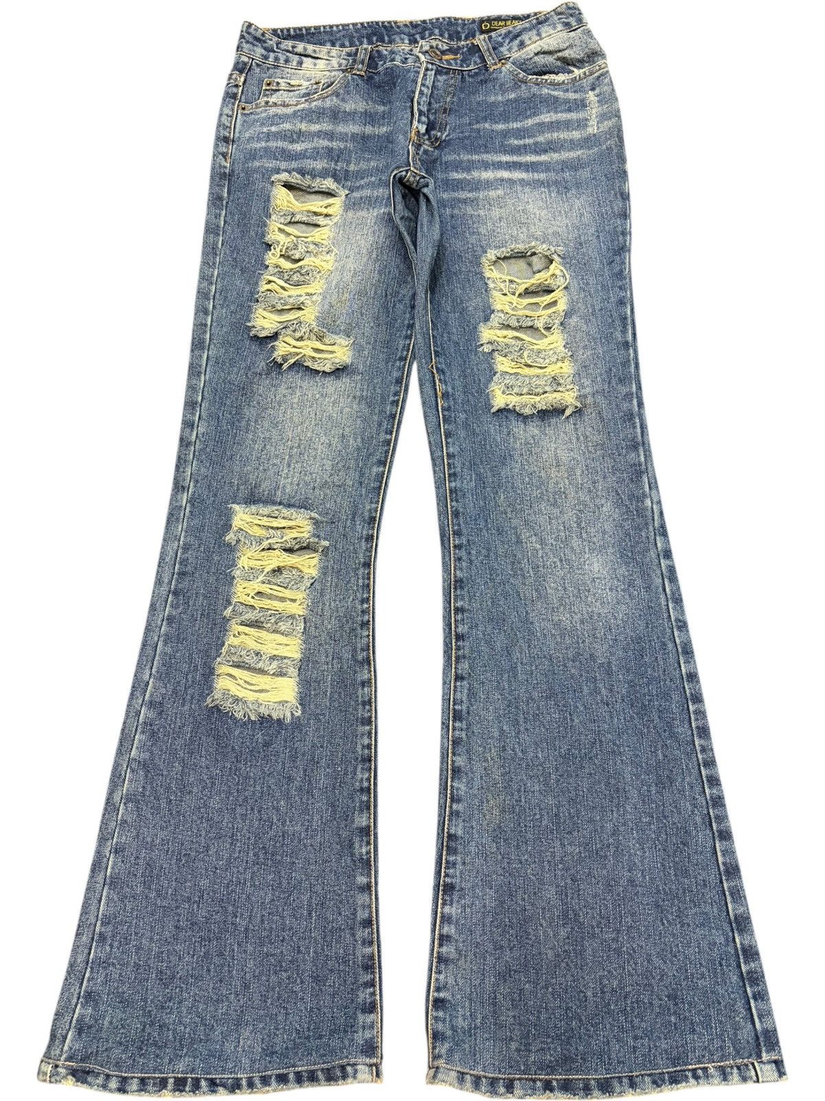 Hysteric Glamour Vintage Japanese Brand Ripped Distress Flare Jeans Size 29" - 1 Thumbnail