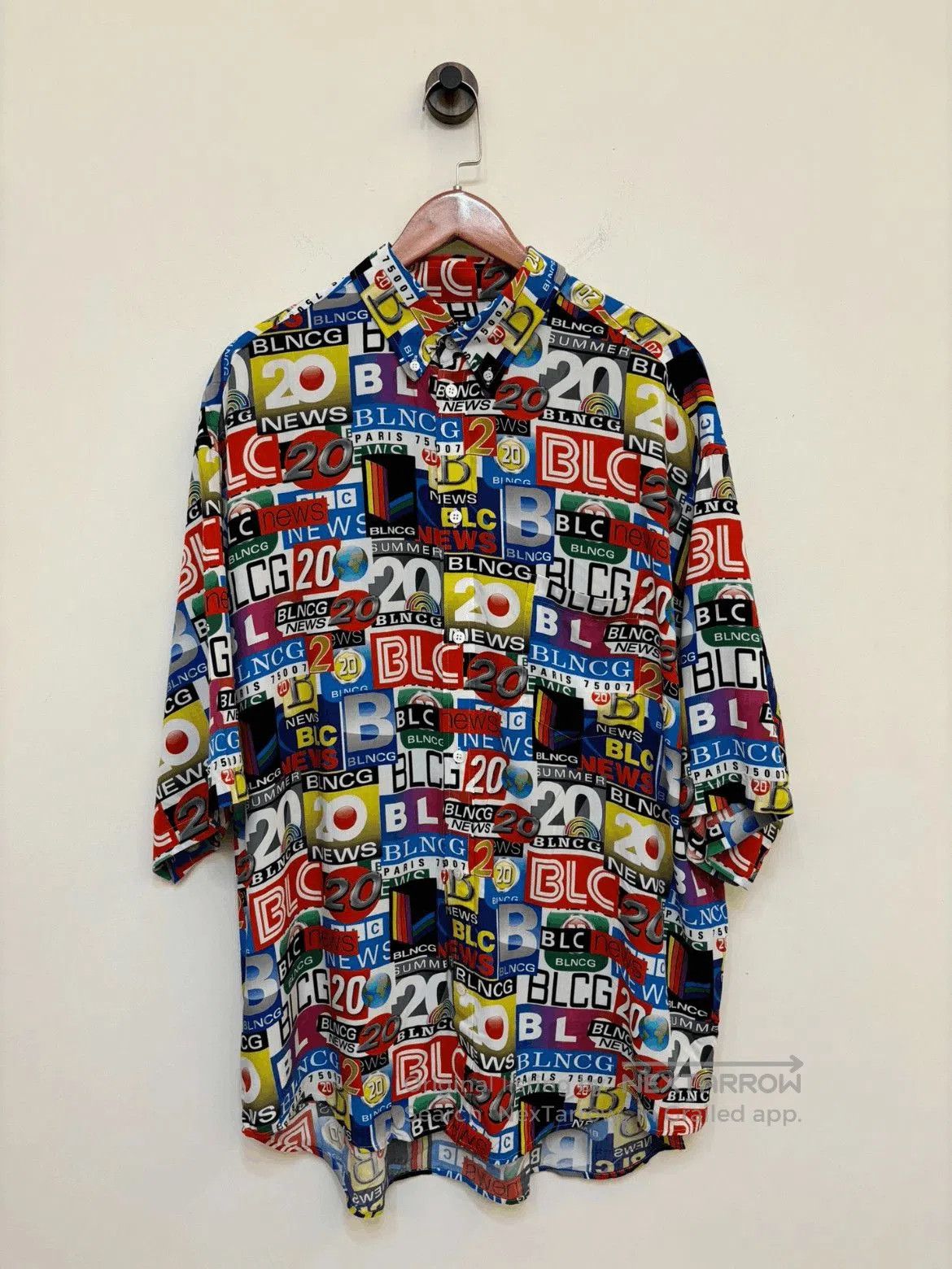 Balenciaga Sz 39 BAlenciaga News Channel Print Shirt. Size US M / EU 48-50 / 2 - 1 Thumbnail