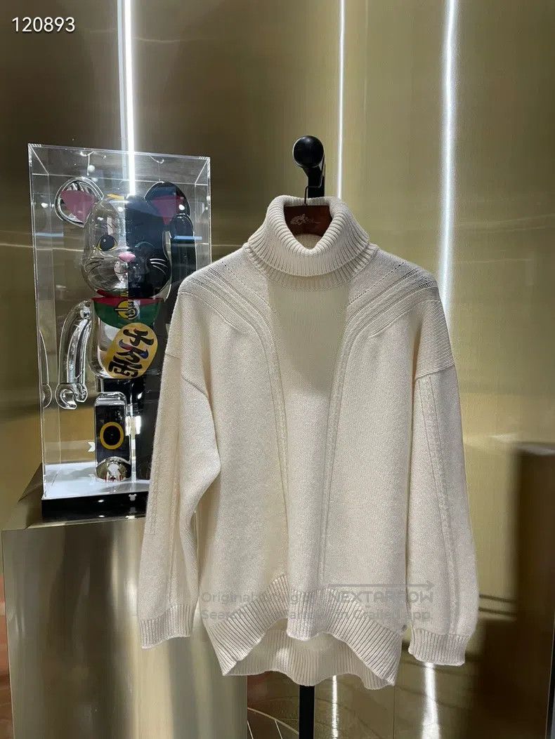 Hermes Hermes High-Neck Loose Long-Sleeve Sweater Size XS / US 0-2 / IT 36-38 - 1 Thumbnail