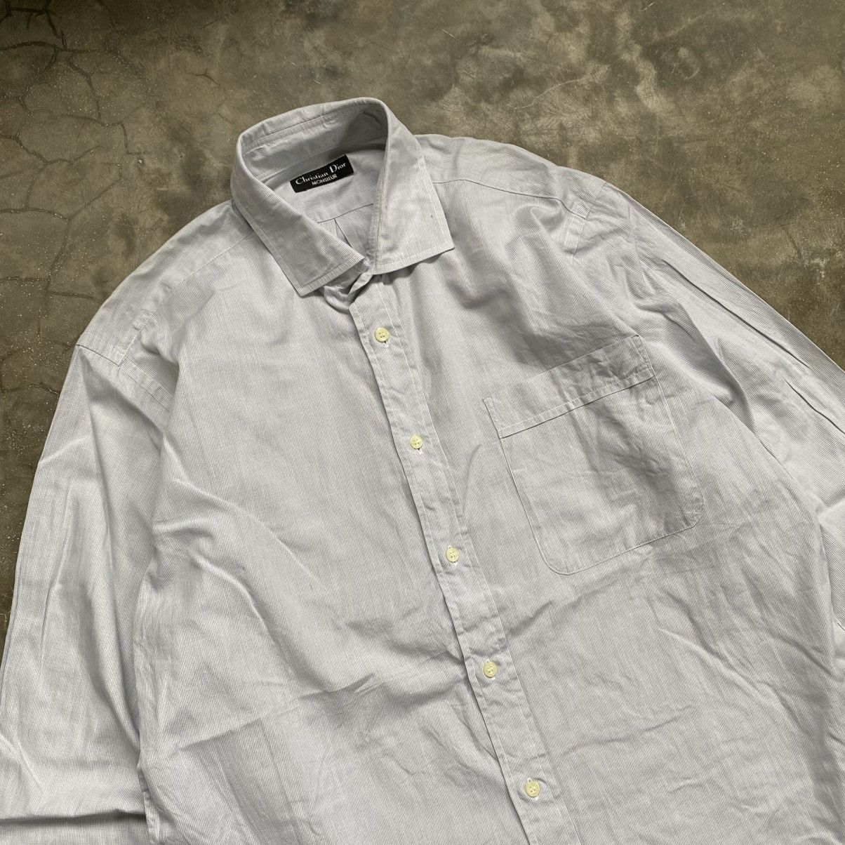 Christian Dior Monsieur Vintage 90s Chirstian Dior Monsieur White Button Up Shirts Size US L / EU 52-54 / 3 - 2 Thumbnail