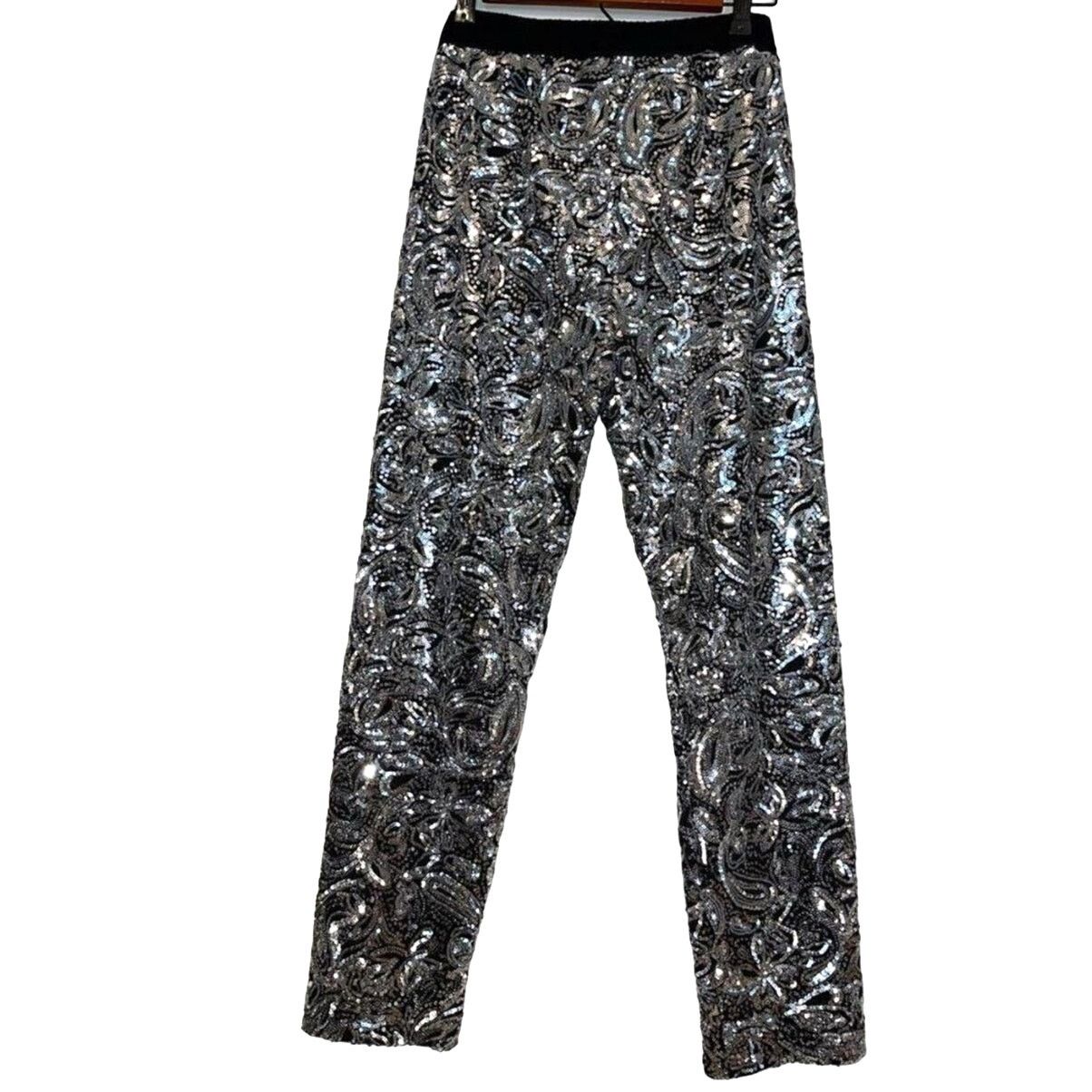 Anthropologie New Anthropologie Pascaline Sequined Trousers by Porridge Size 28" / US 6 / IT 42 - 6 Thumbnail