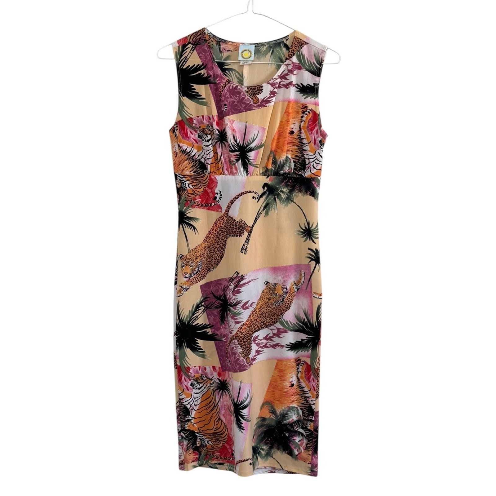 Other RUBBER DUCKY Leopard Tiger Tropical Midi Dress Retro BOLD M Size M / US 6-8 / IT 42-44 - 2 Thumbnail