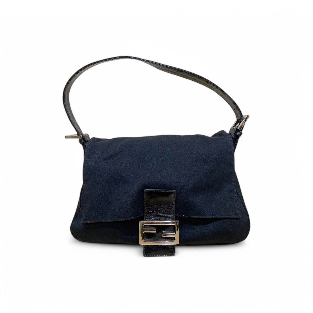 Fendi Fendi - Mamma Baguette Shoulder Bag FF Handbag Vintage Black Size ONE SIZE - 1 Thumbnail
