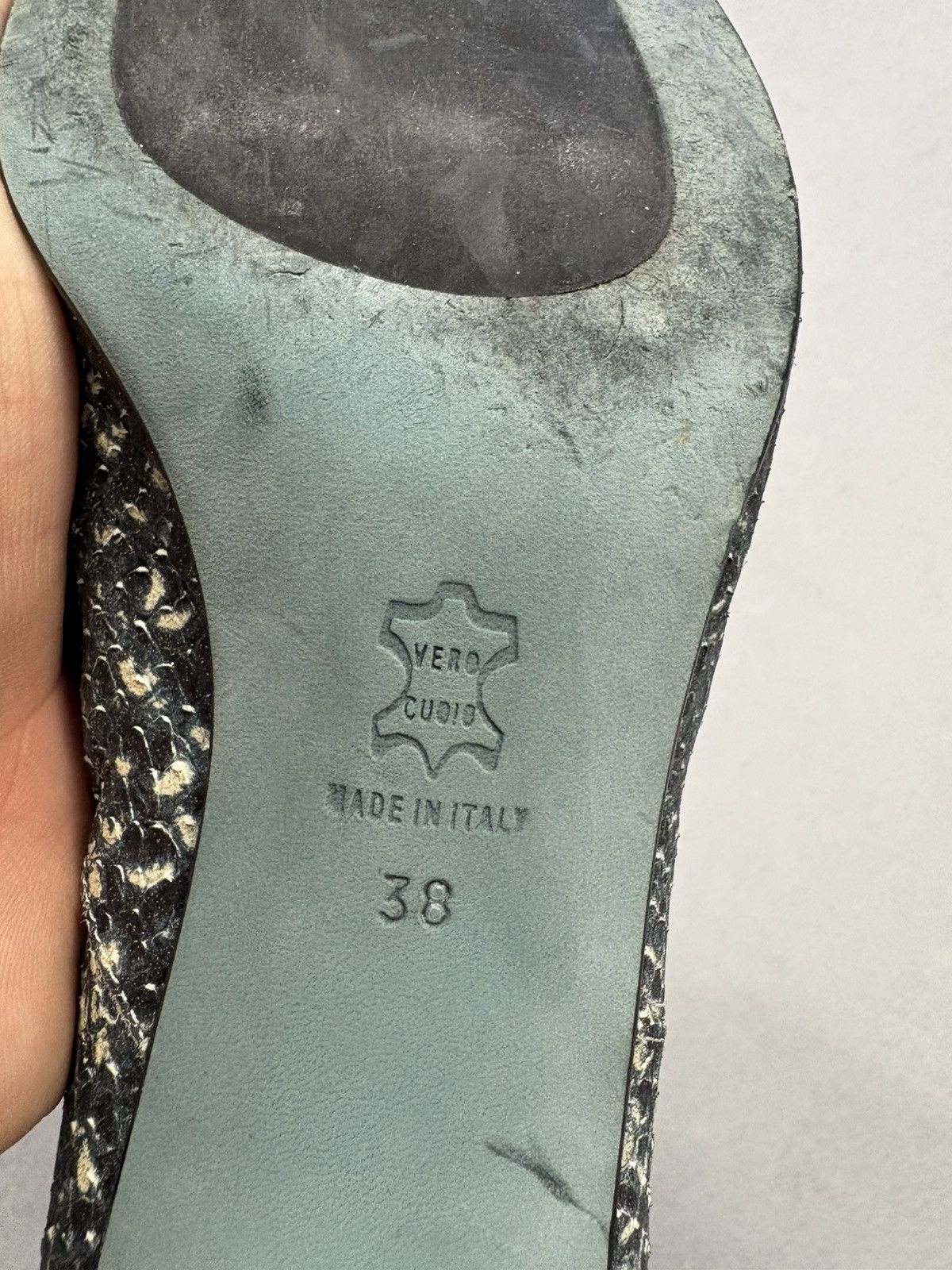 Designer Thierry Rabotin Python Print Leather Ankle Boots Women’s 38 Size US 8 / IT 38 - 23 Thumbnail