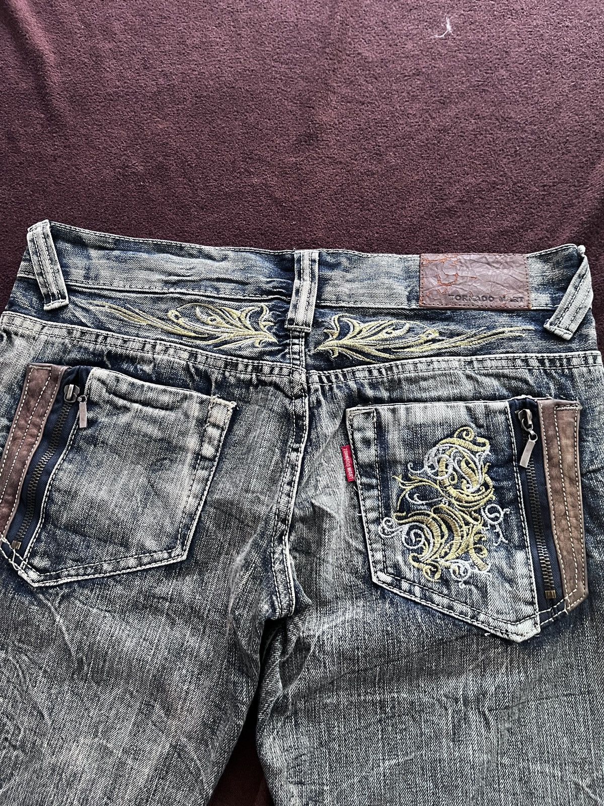 Tornado Mart 2000s TORNADO MART TRIBALL JEANS Size US 32 / EU 48 - 4 Thumbnail