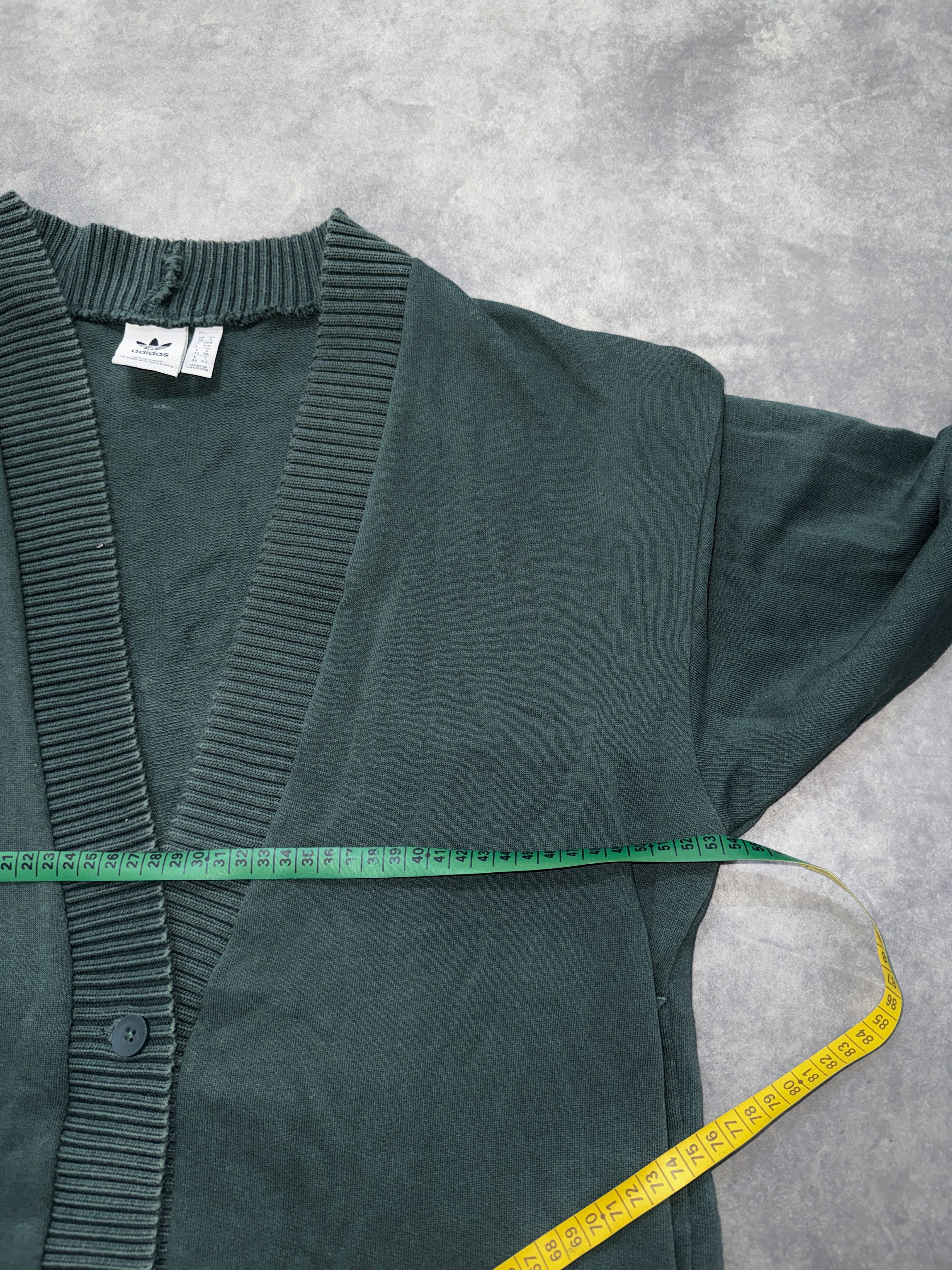 Adidas Vintage Adidas green cardigan, Trefoil logo Size L / US 10 / IT 46 - 3 Thumbnail