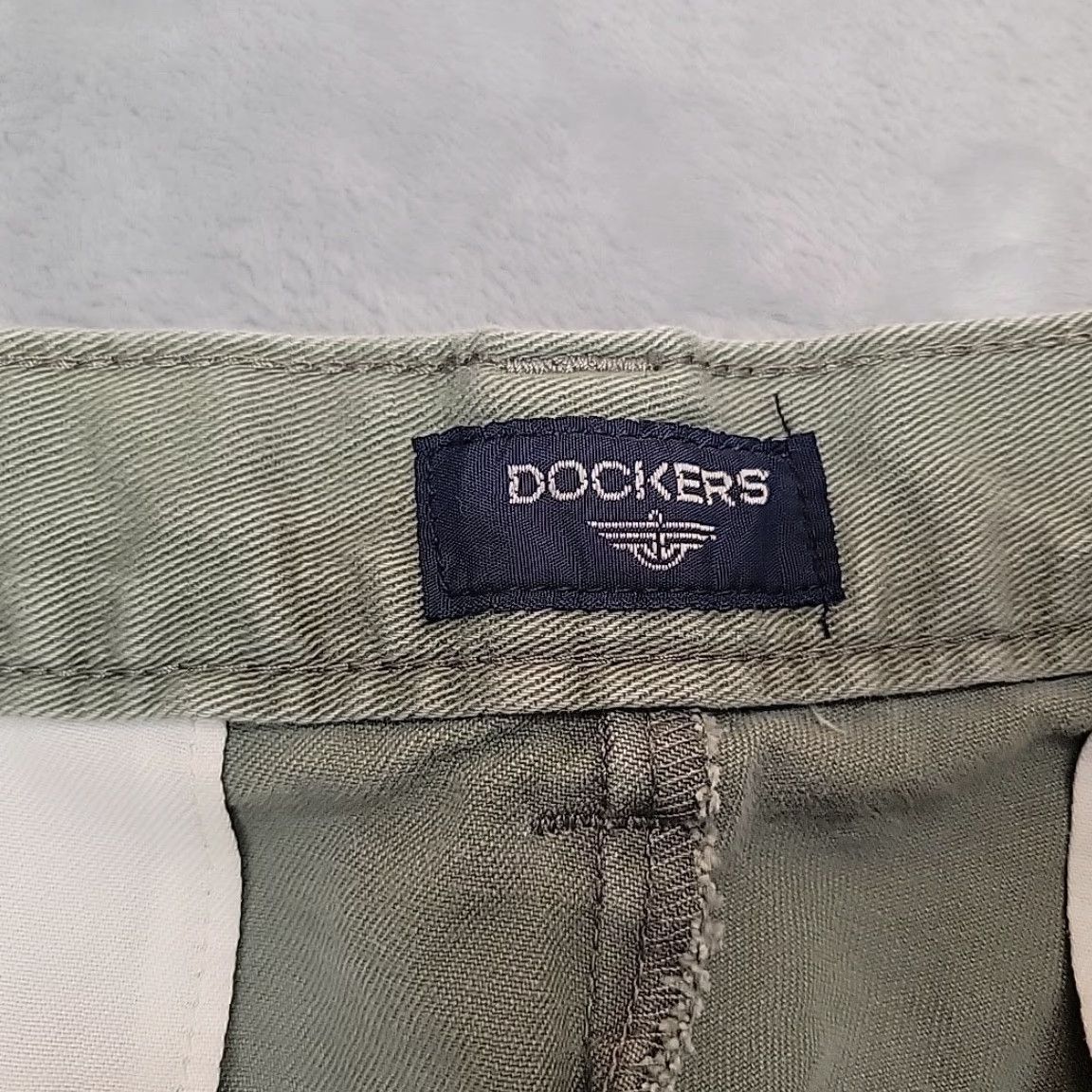 Dockers VTG Dockers Shorts Mens 34 Green Cargo Flat Front 100% Cotton Twill Work Chino Size US 34 / EU 50 - 4 Thumbnail