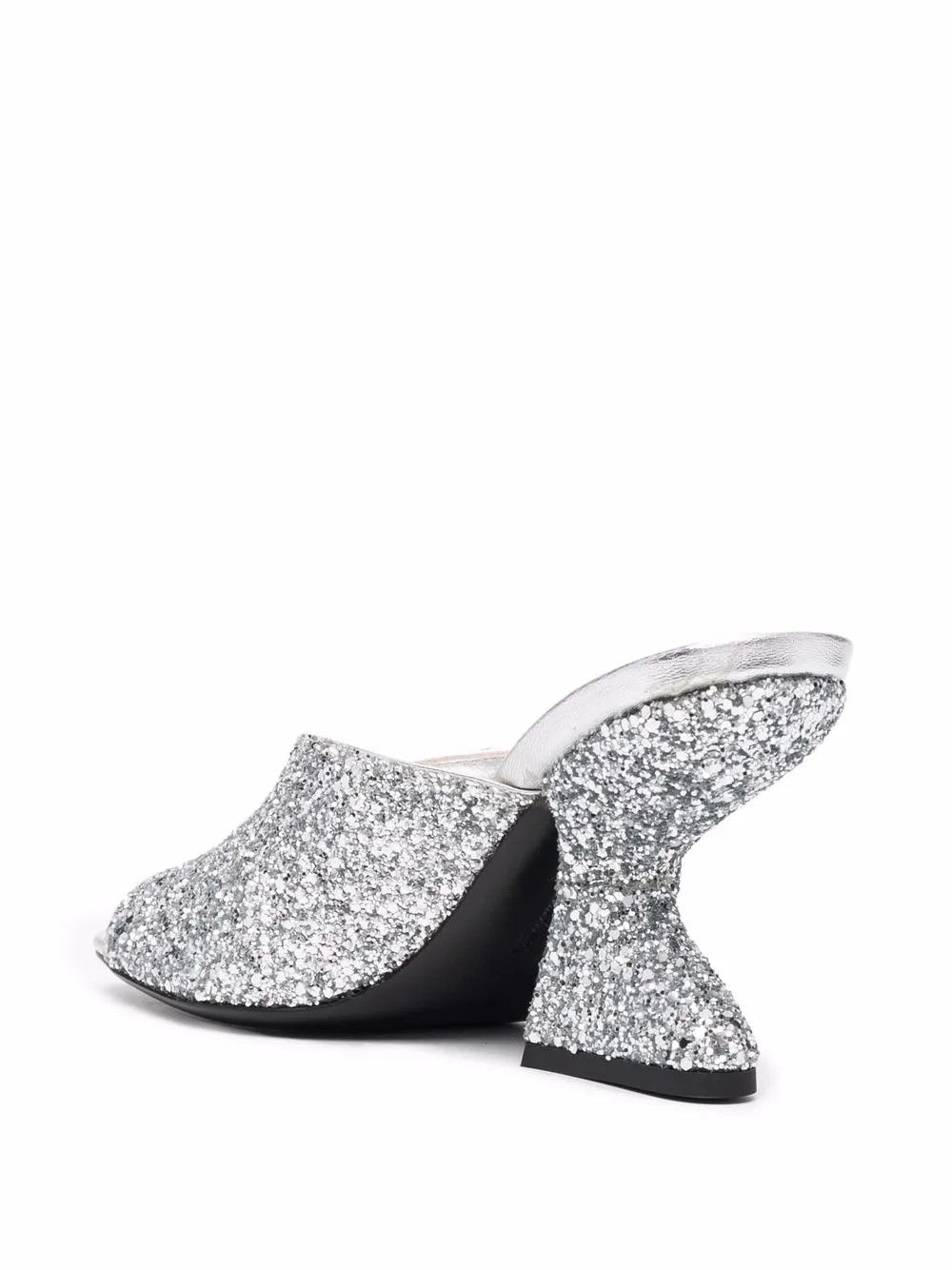 Salvatore Ferragamo o1y0426 Spool Heel Mules in Silver Size US 6 / IT 36 - 3 Thumbnail