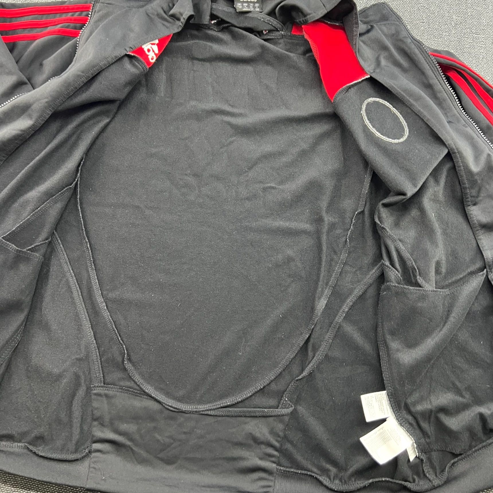 Adidas adidas AC Milan 2008 2009 Track Football Jacket Medium Black Red Full Zip Jacket Mens M Size US M / EU 48-50 / 2 - 7 Thumbnail
