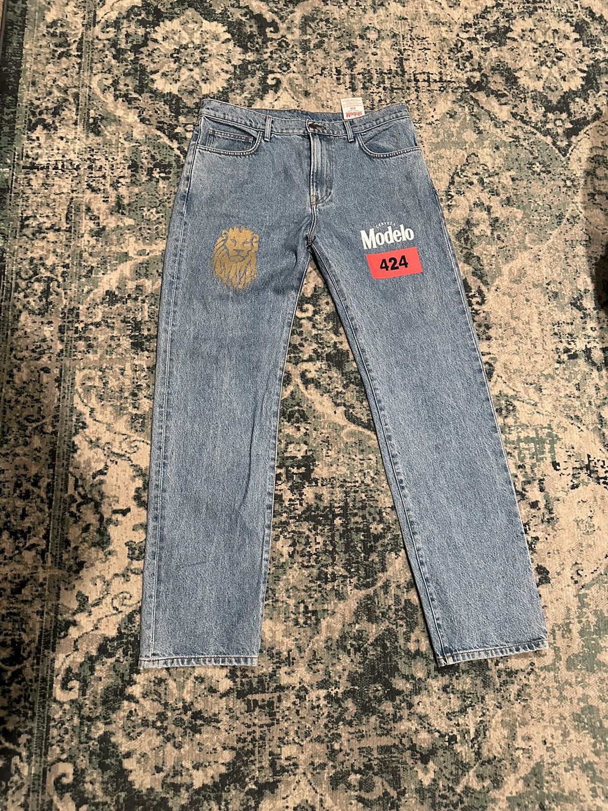 image of 424 X Modello Jeans & Bandana in Blue, Men's (Size 34)