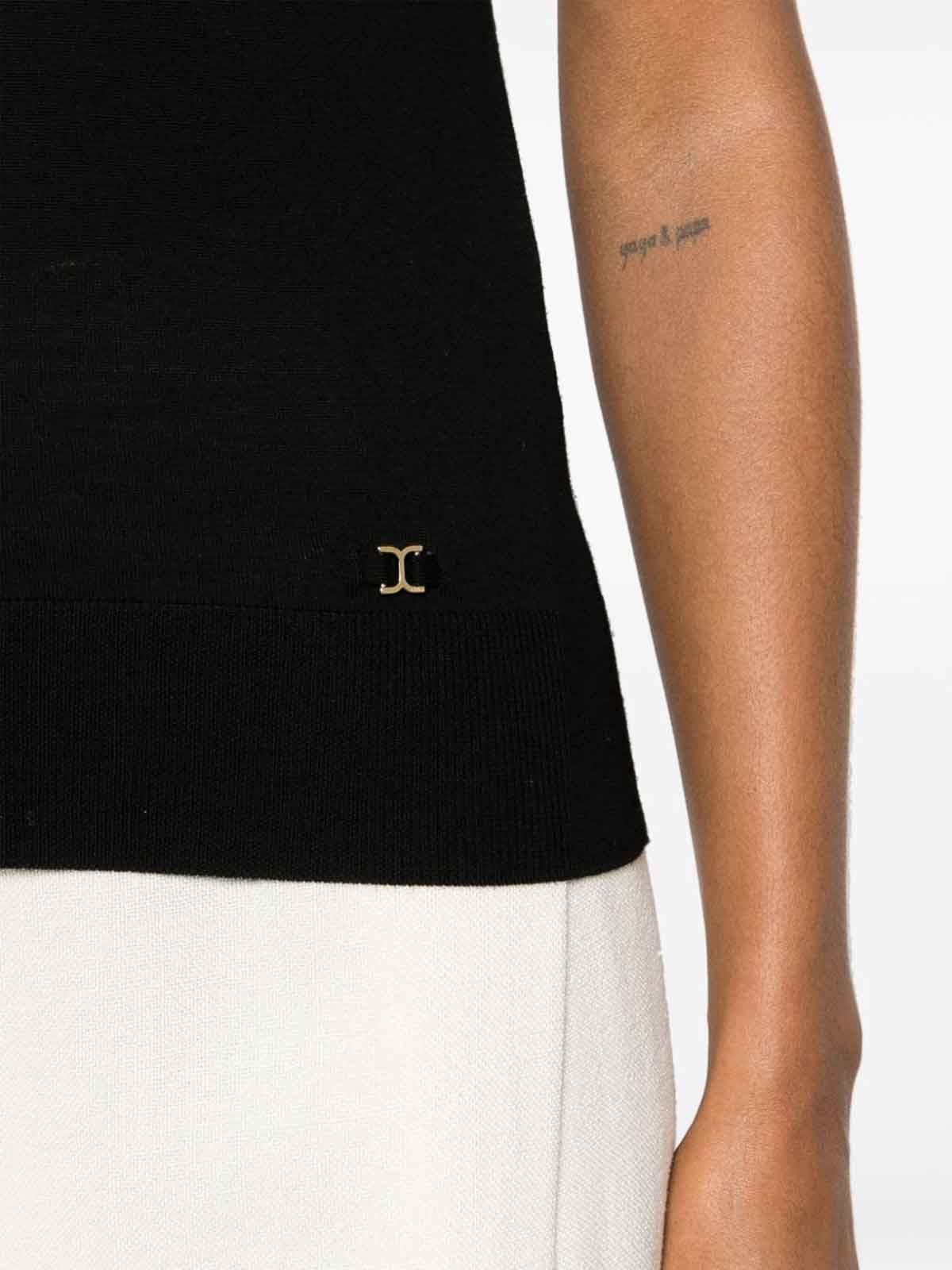 Chloe o1loc1c10425 Sleeveless Wool Top in Black Size S / US 4 / IT 40 - 3 Thumbnail
