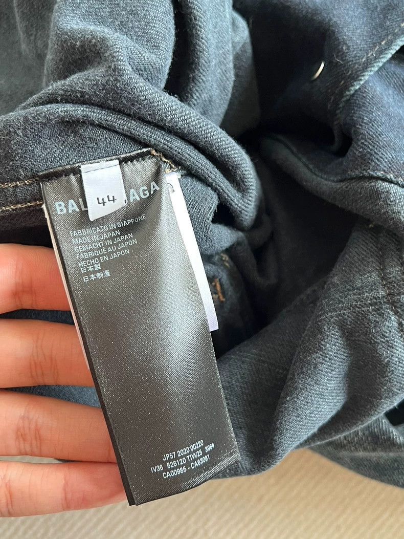 Balenciaga Balenciaga Black and grey denim jacket Size US S / EU 44-46 / 1 - 3 Thumbnail